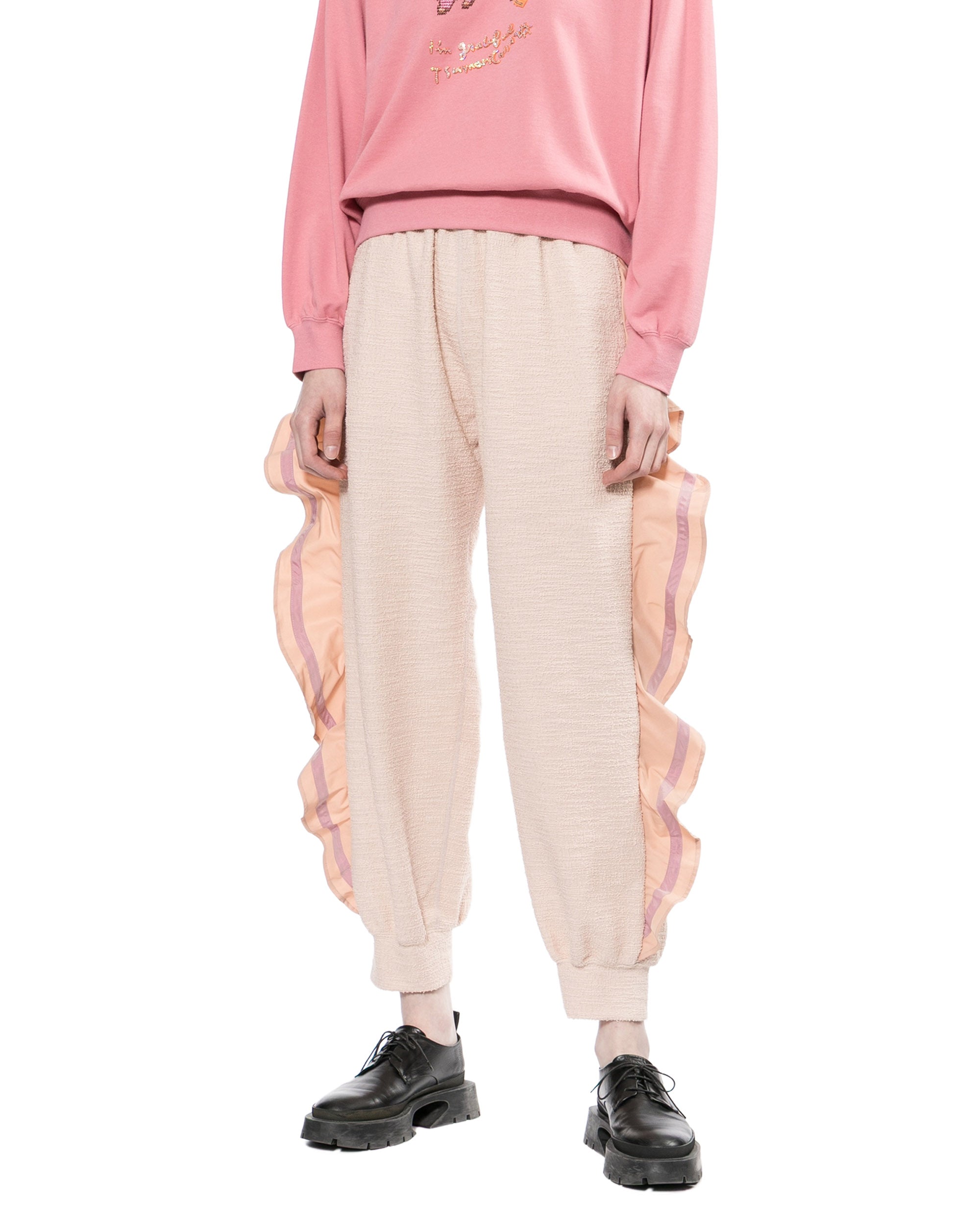 Ruffled outseam pants