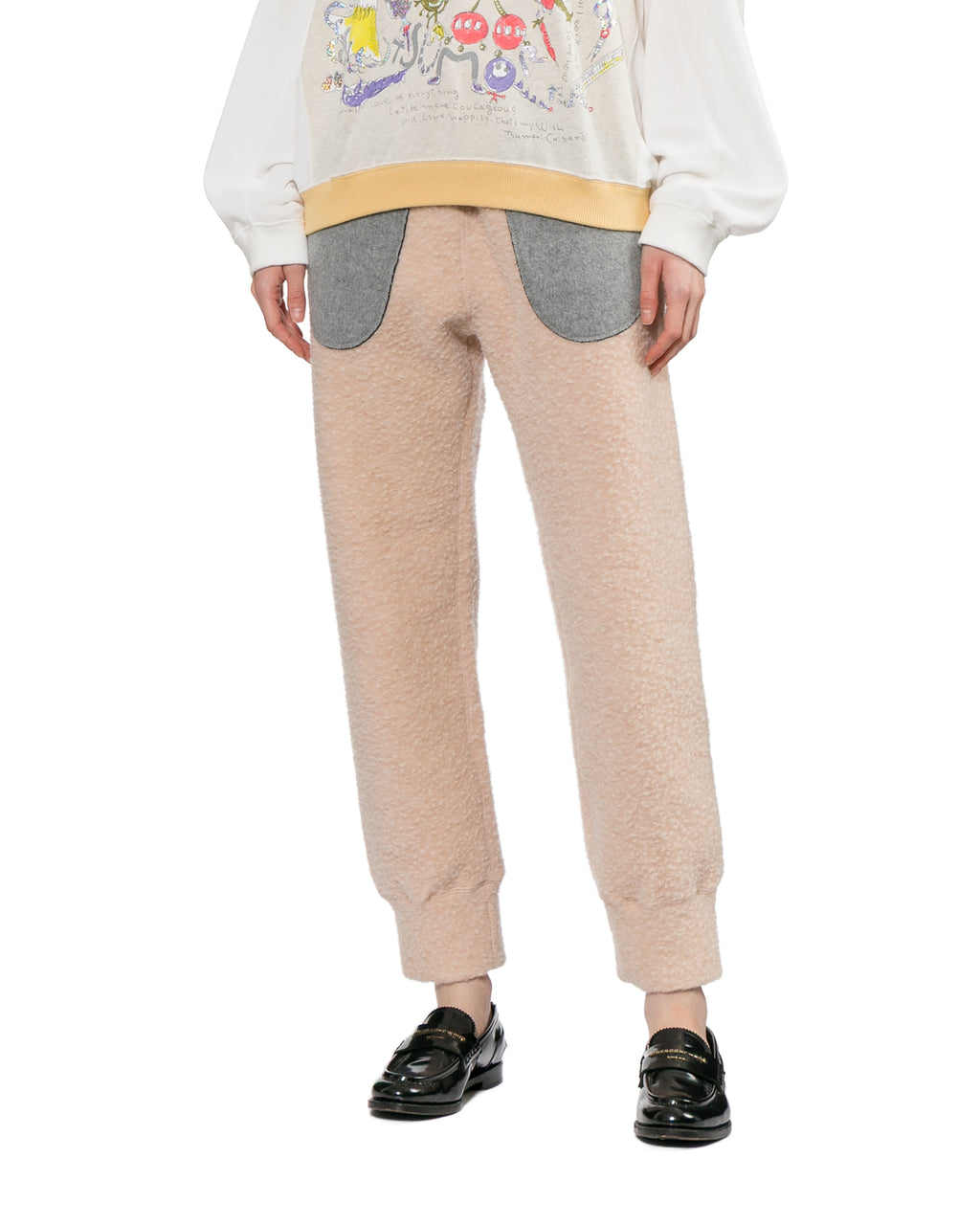 Patch accent pants
