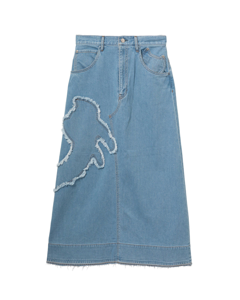 Denim maxi skirt