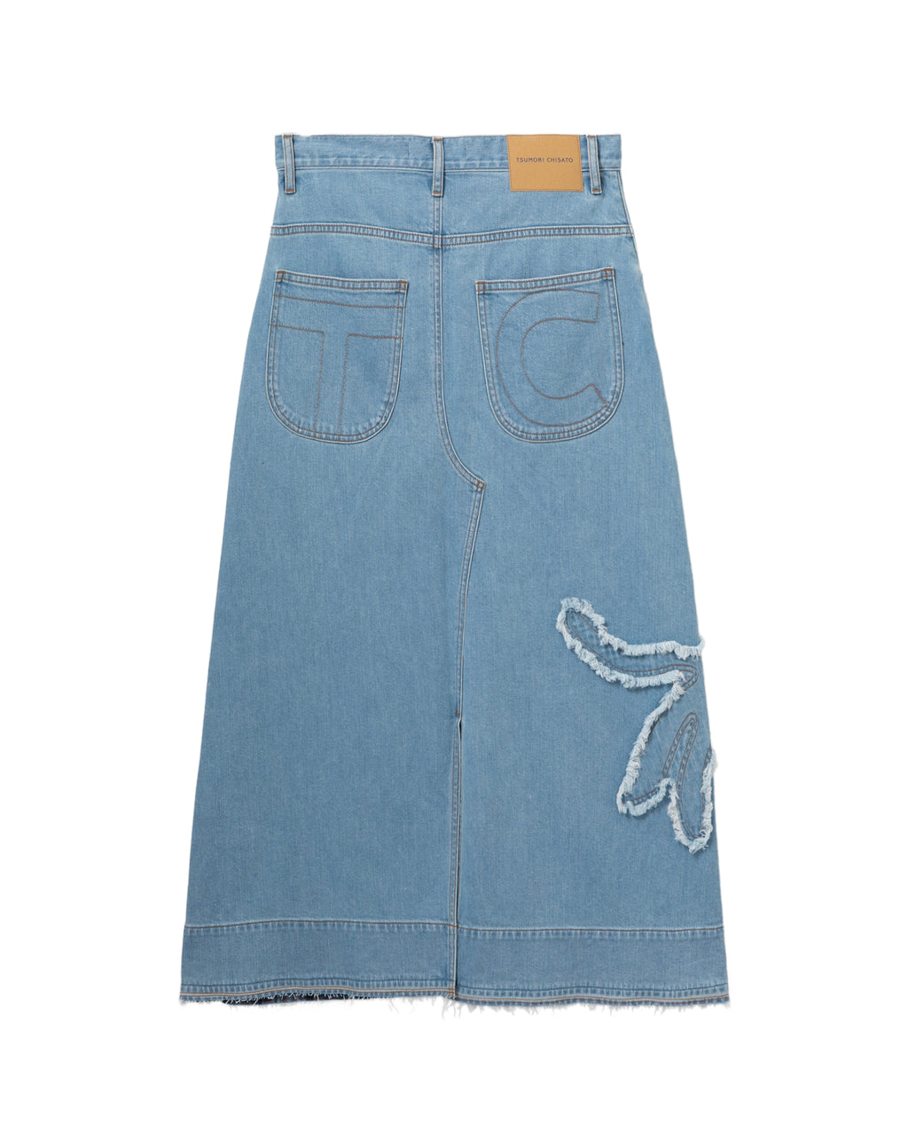 Denim maxi skirt