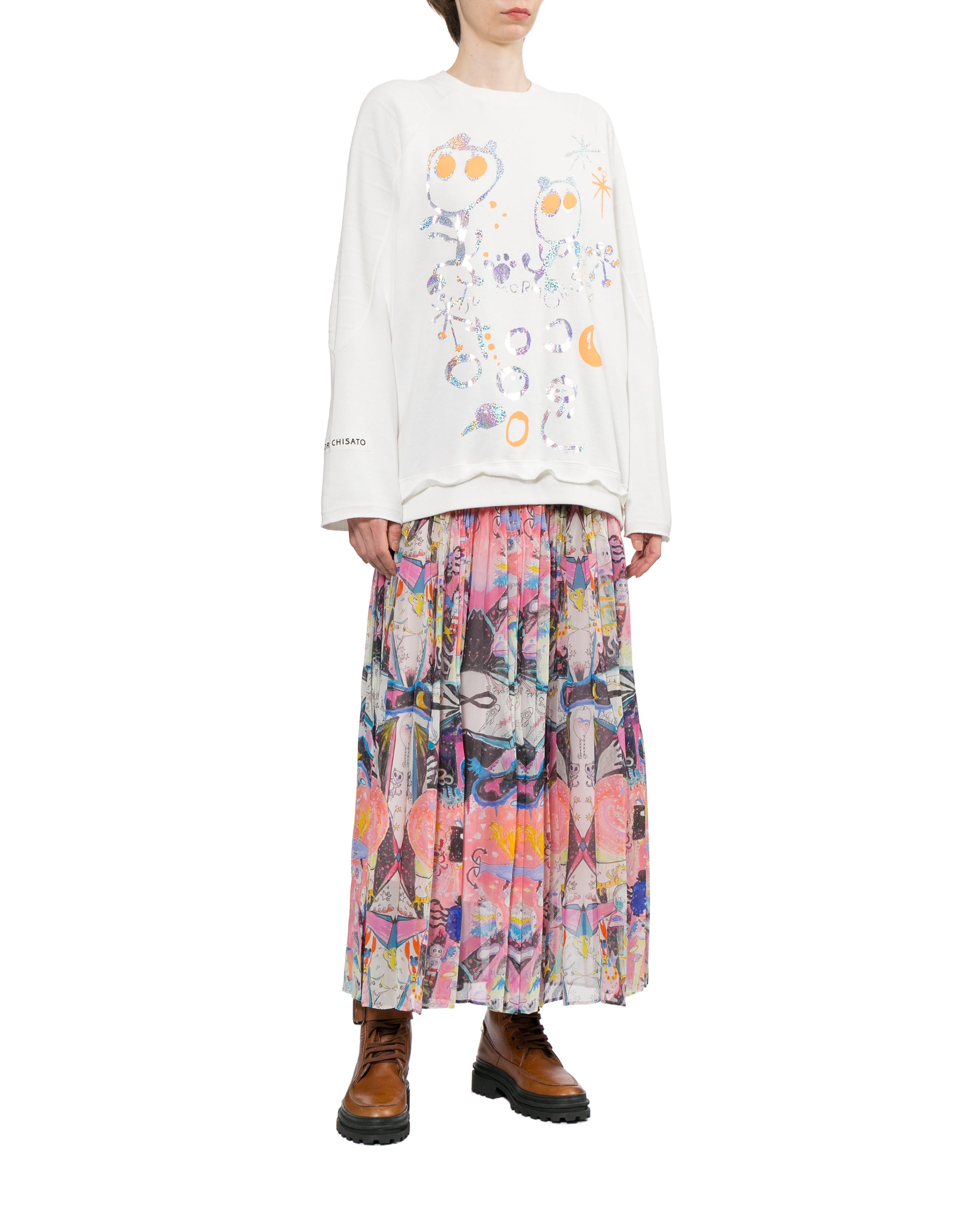 Printed maxi skirt