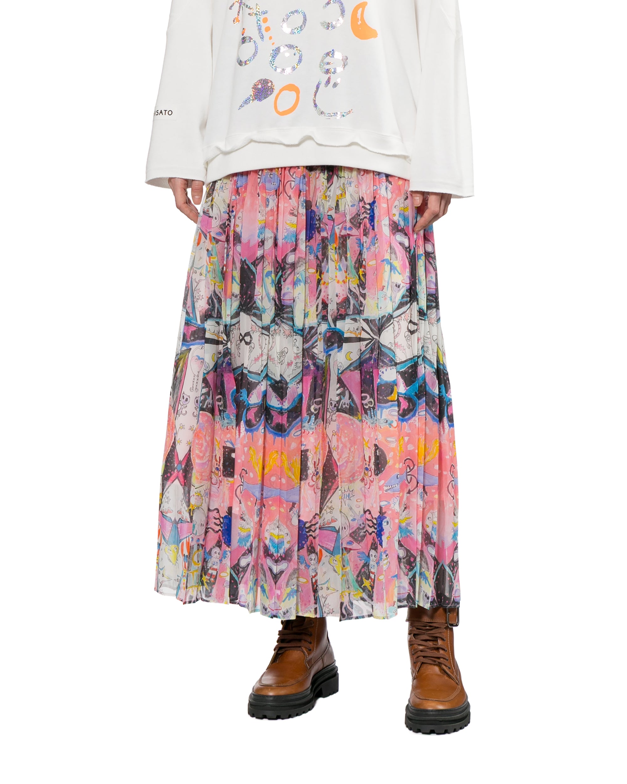 Printed maxi skirt