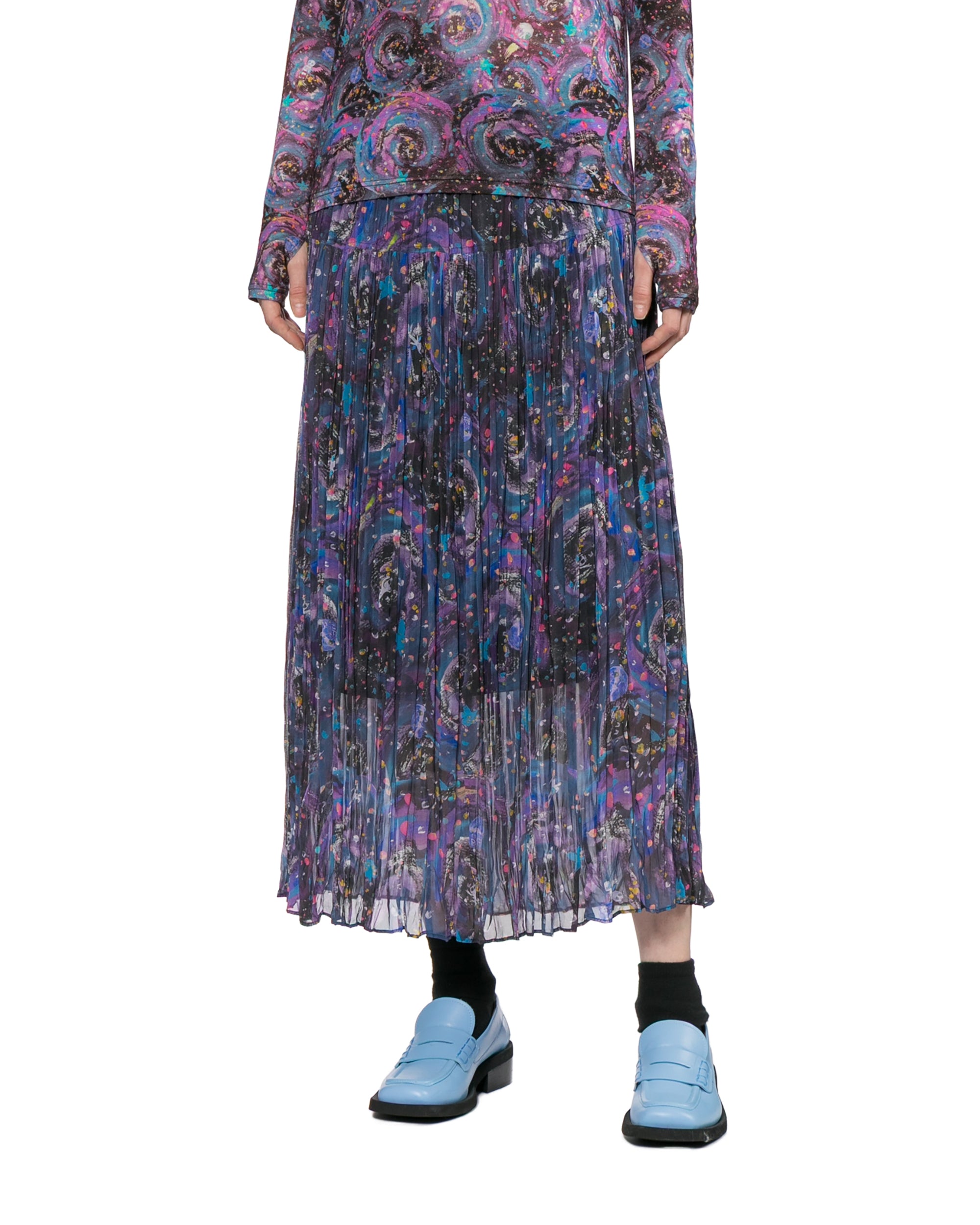 Pleated maxi skirt