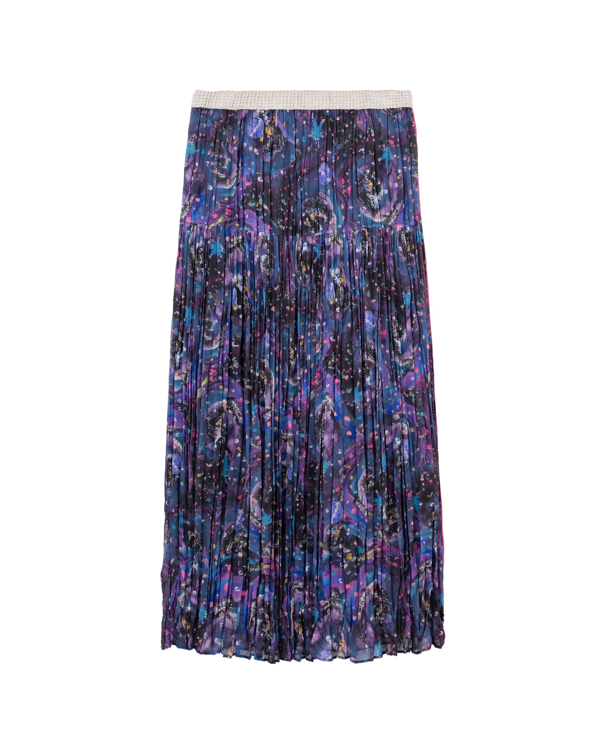 Pleated maxi skirt