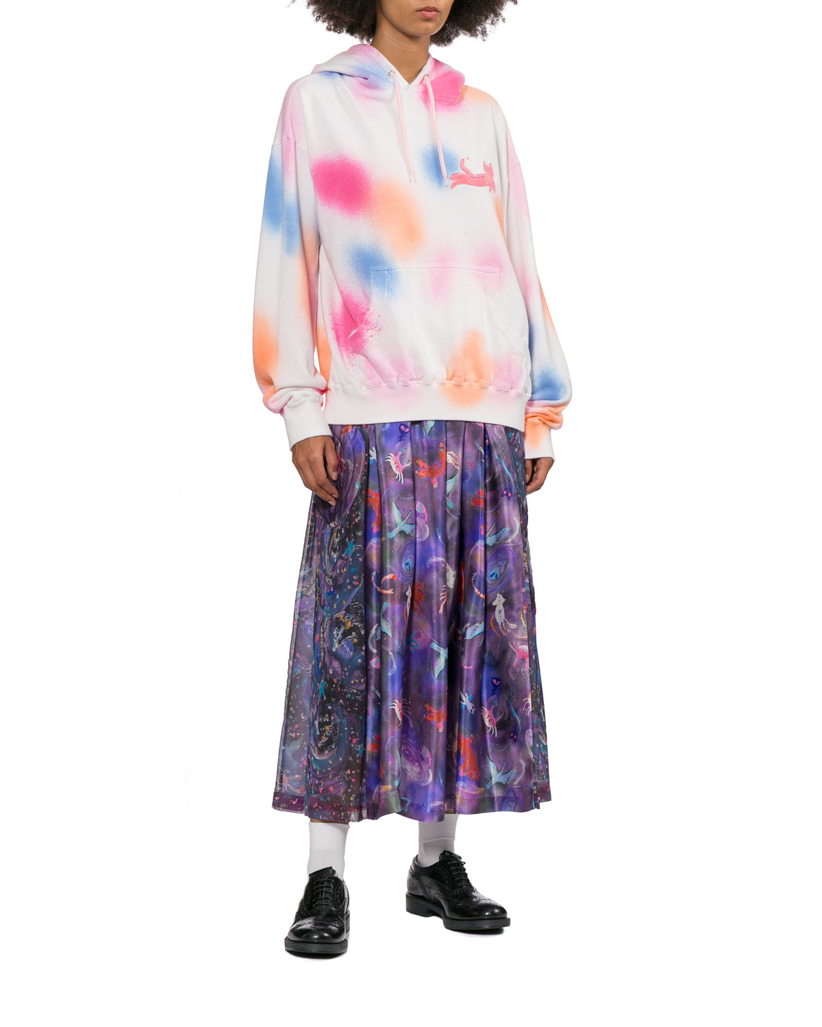 Printed midi skirt