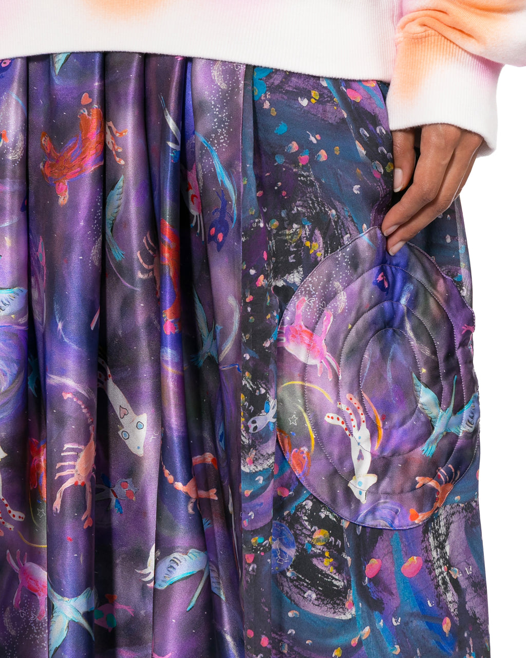 Printed midi skirt