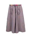 Contrast waist midi skirt