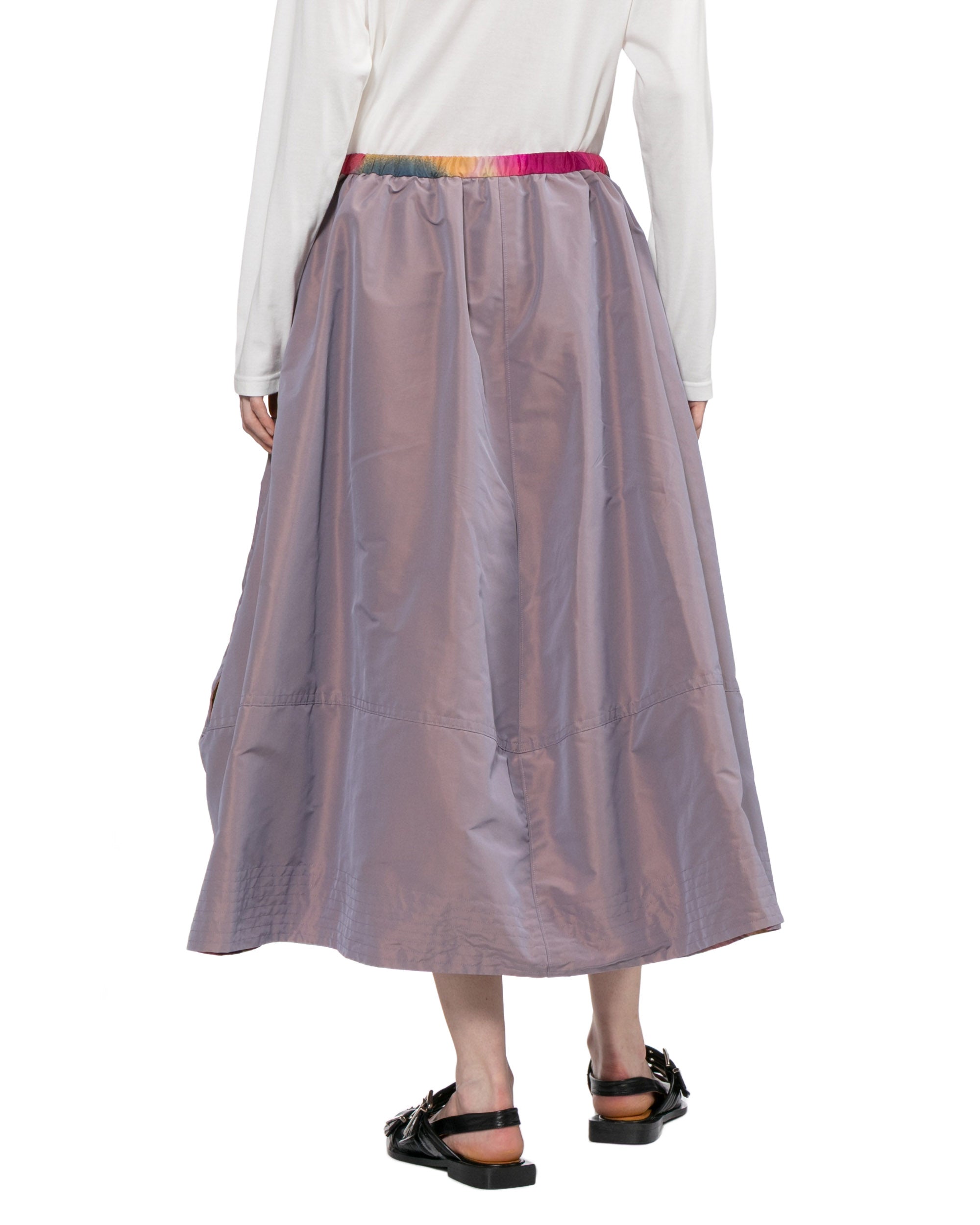 Contrast waist midi skirt