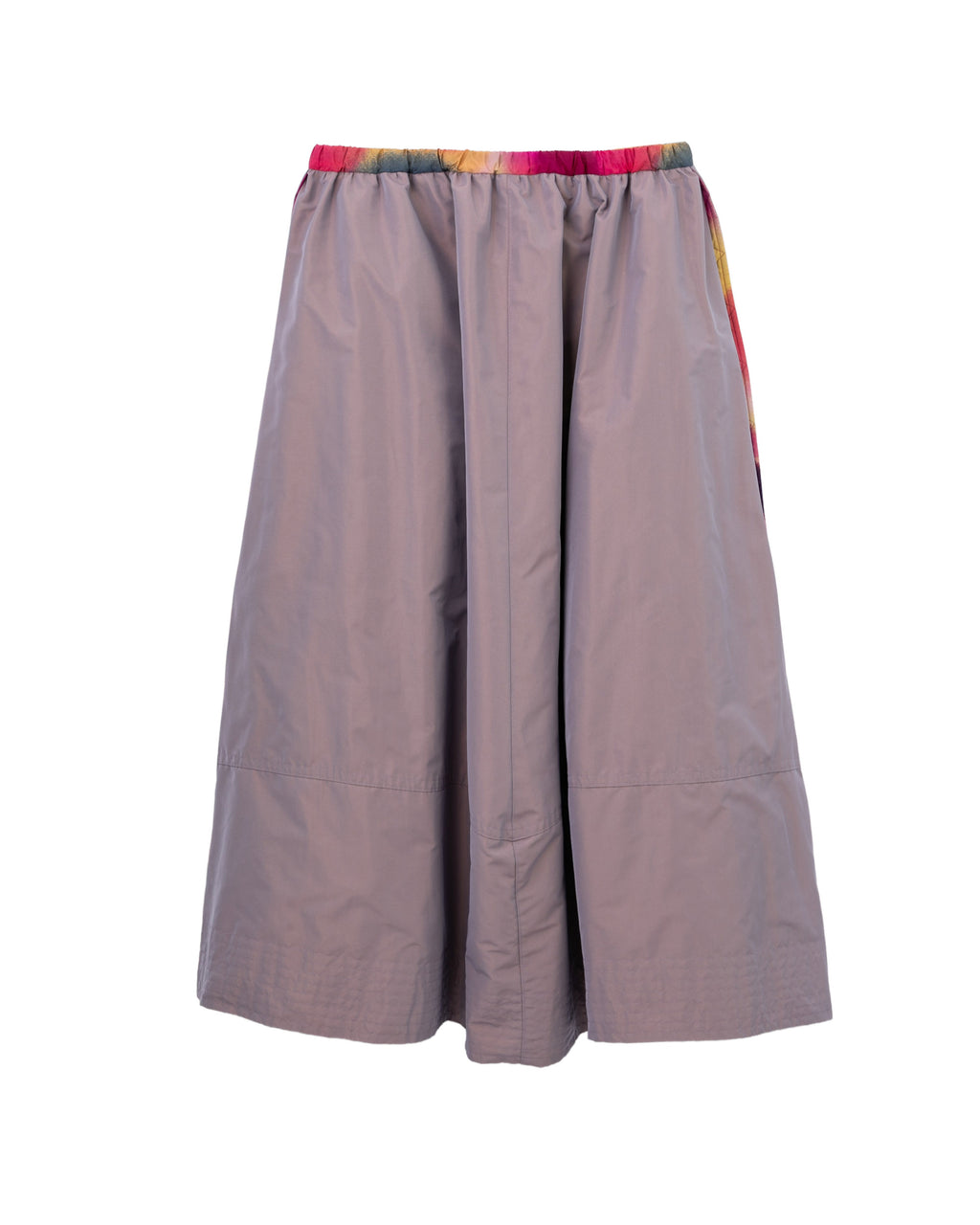 Contrast waist midi skirt