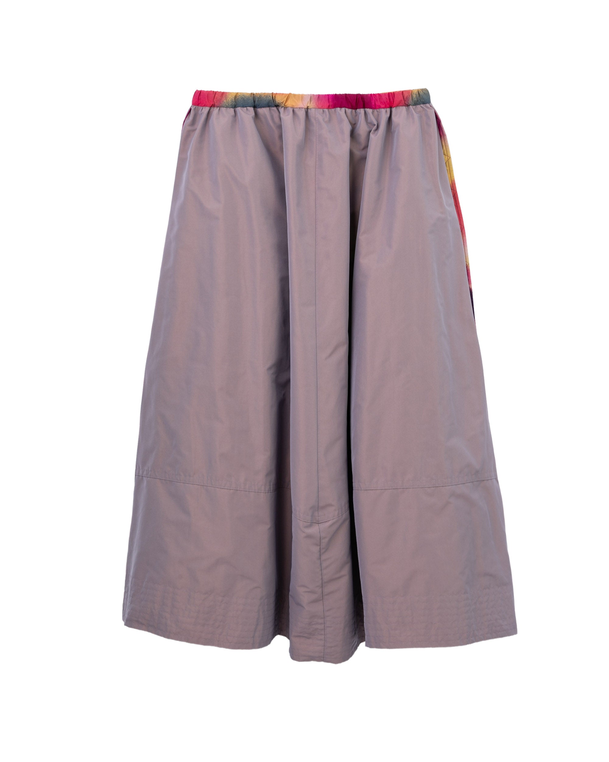 Contrast waist midi skirt