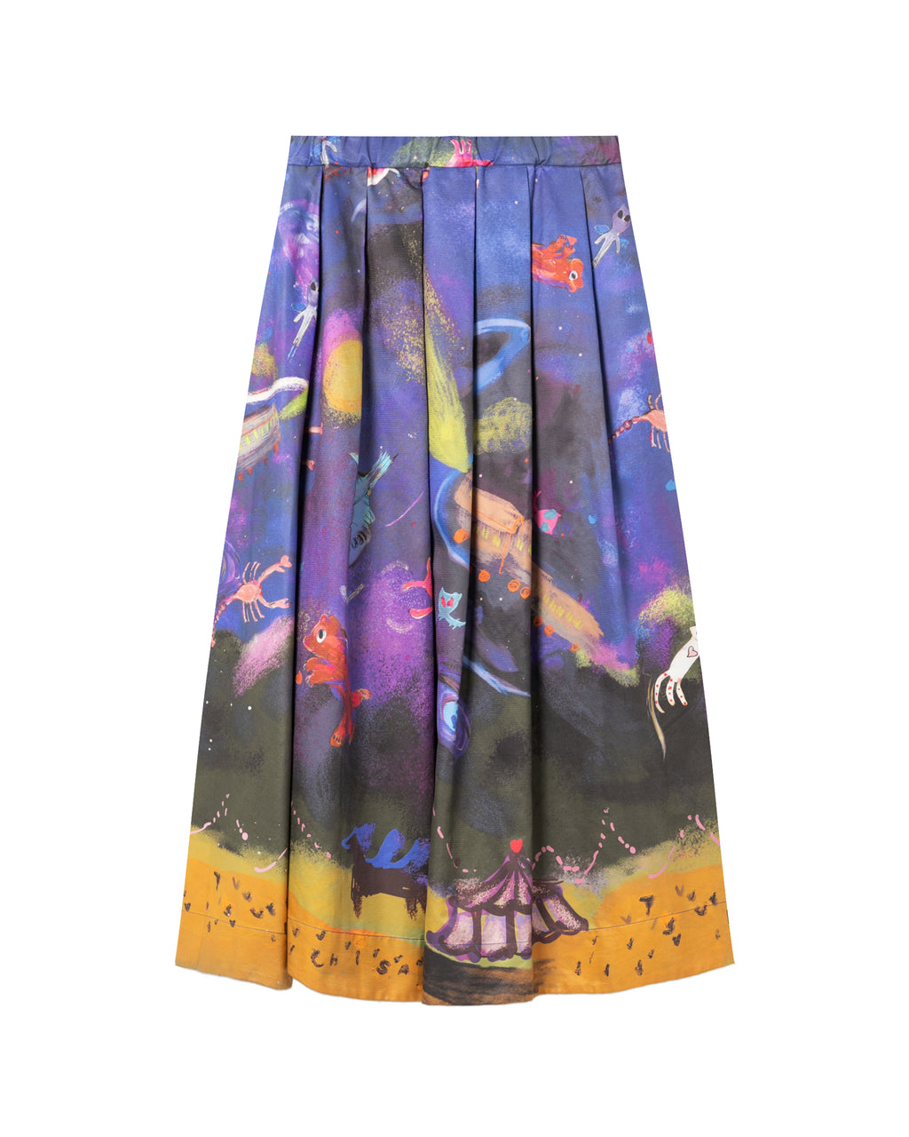 Printed maxi skirt