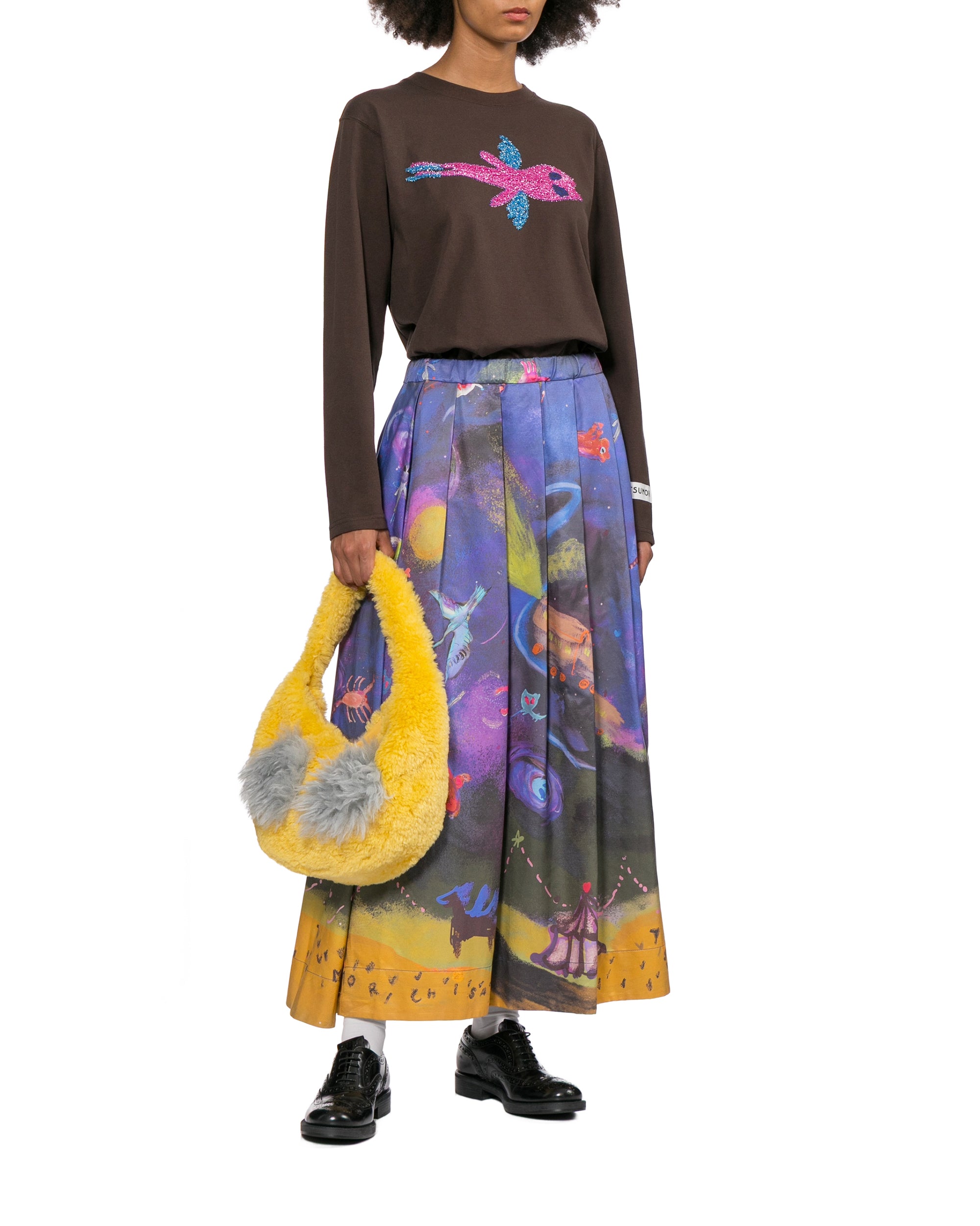 Printed maxi skirt