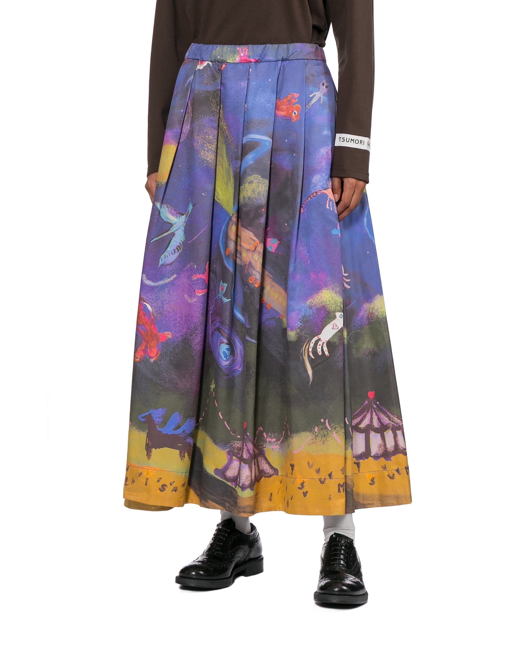 Printed maxi skirt