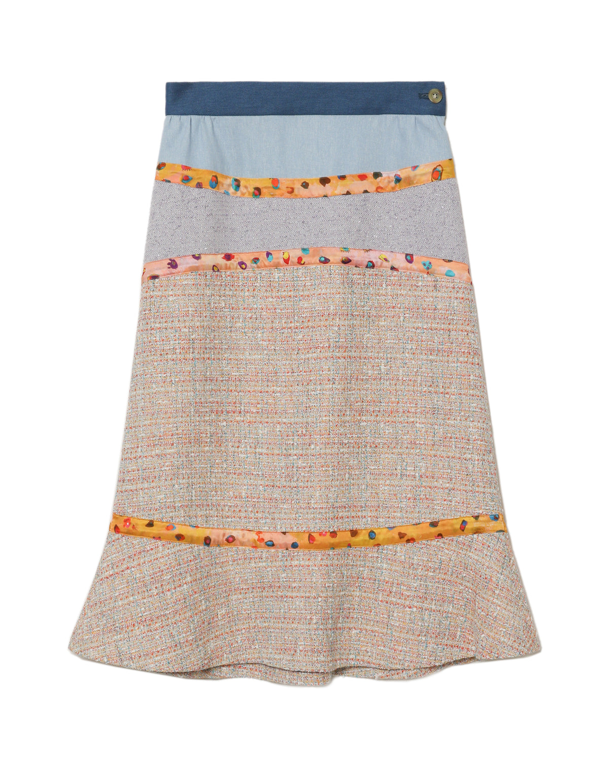 Panelled midi skirt