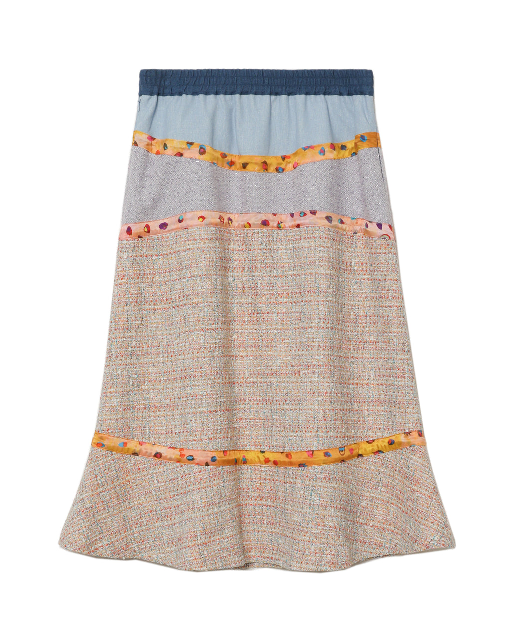 Panelled midi skirt