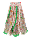 Floral midi skirt