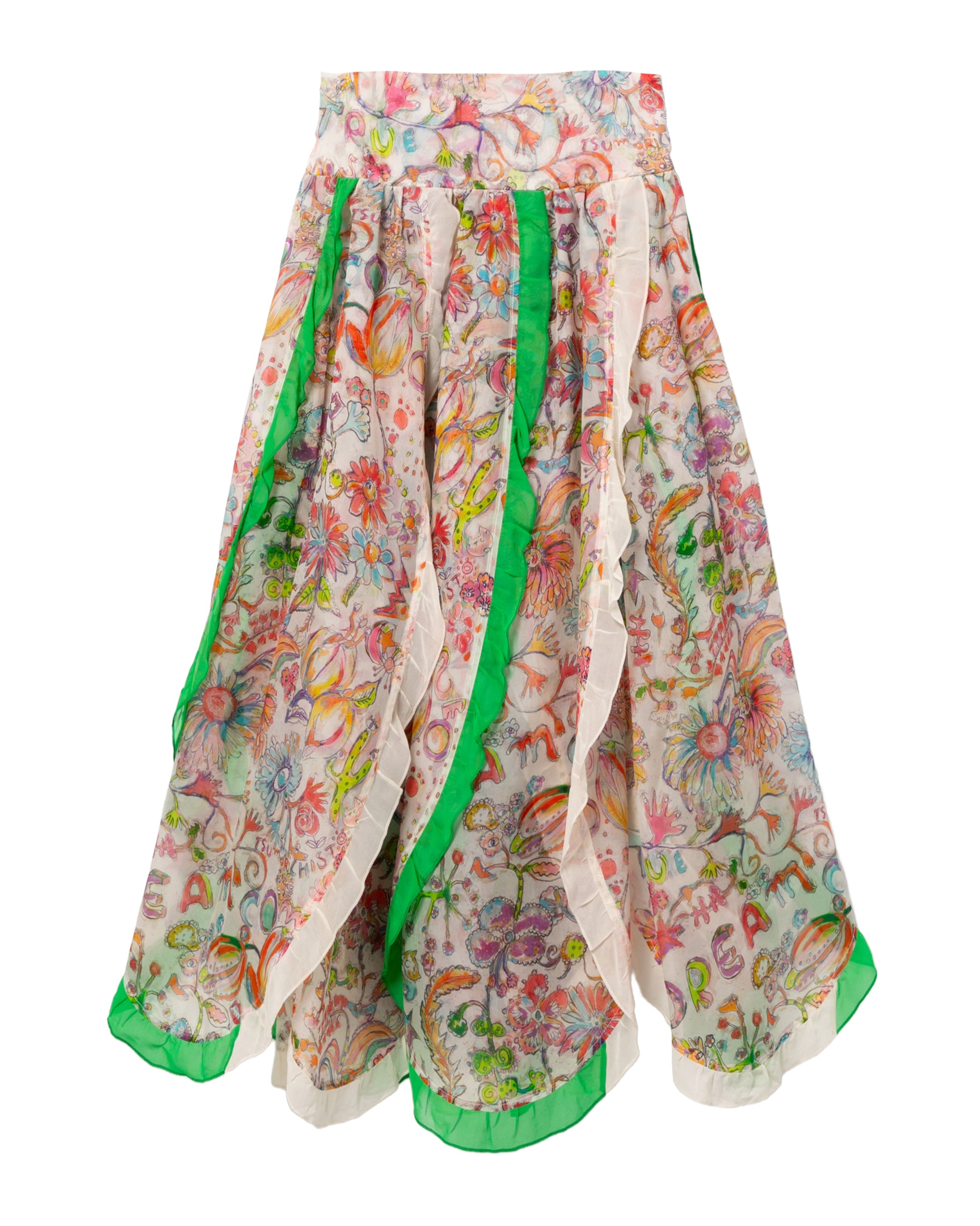 Floral midi skirt