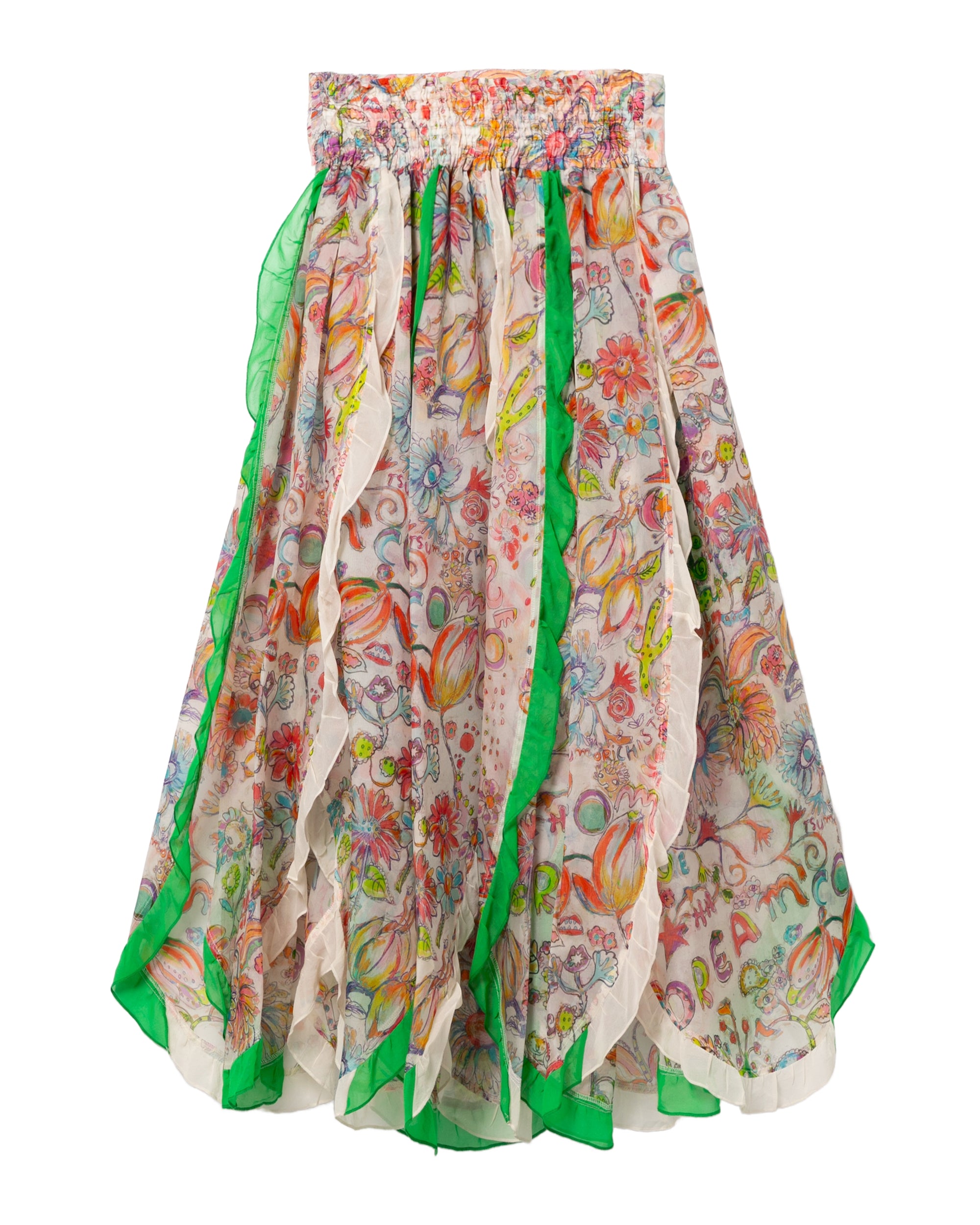 Floral midi skirt