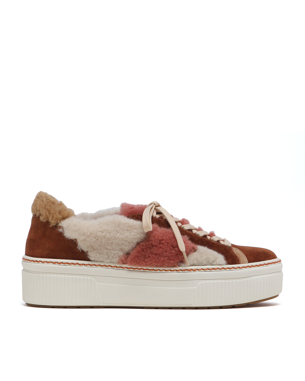 Panelled platform sneakers
