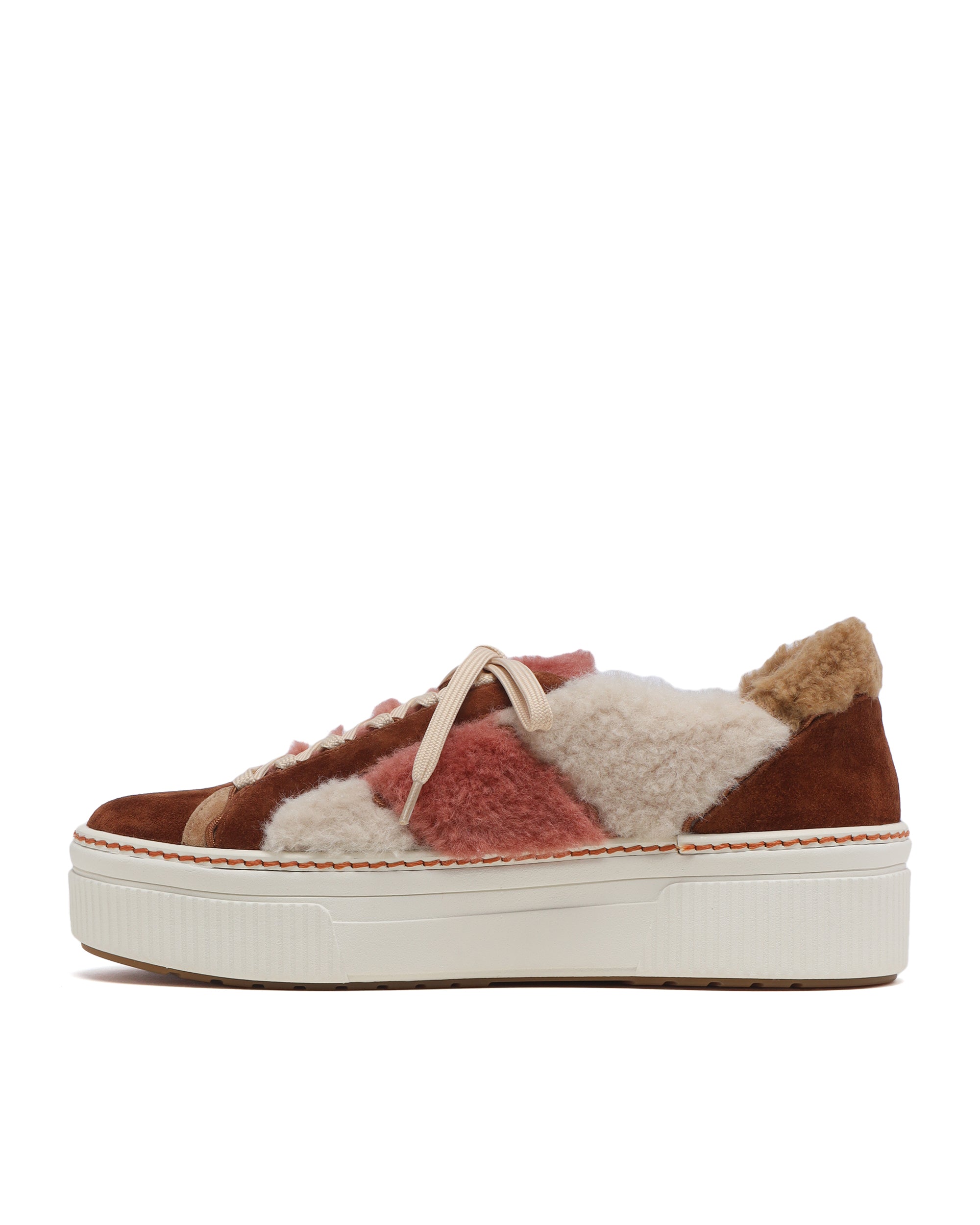 Panelled platform sneakers
