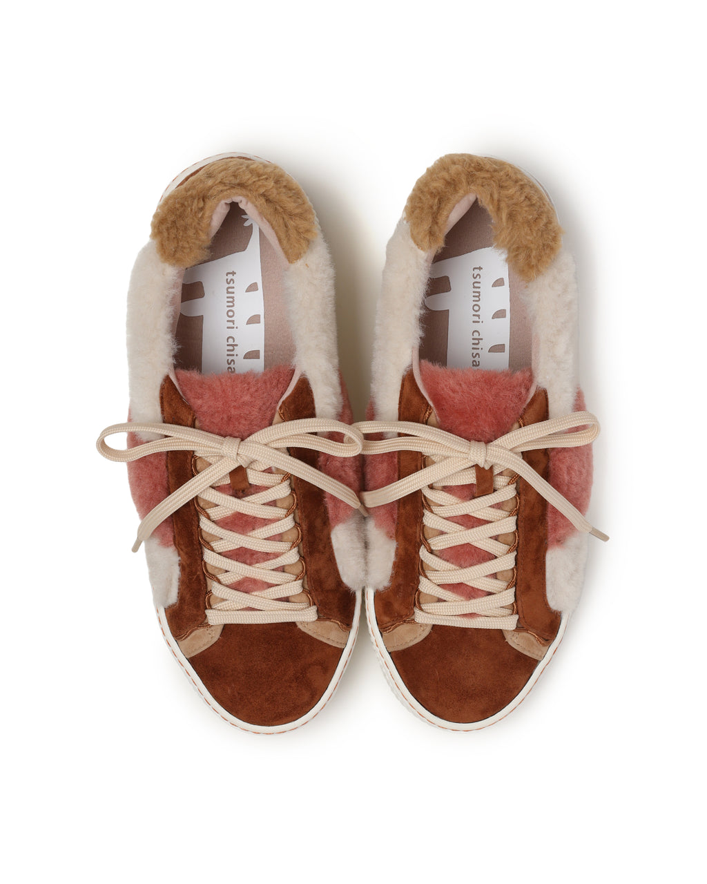 Panelled platform sneakers