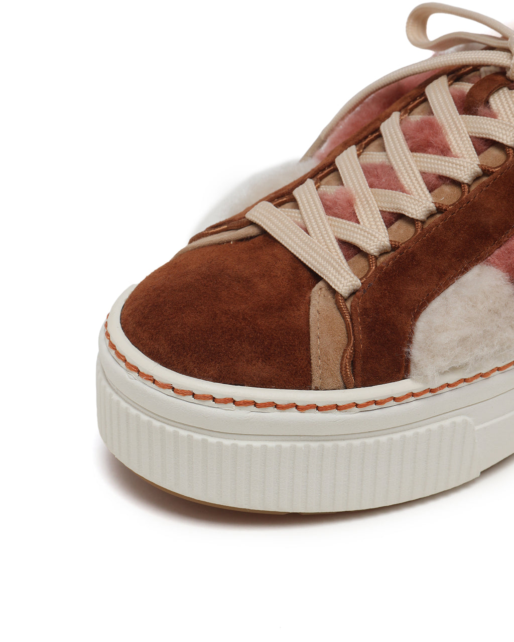 Panelled platform sneakers