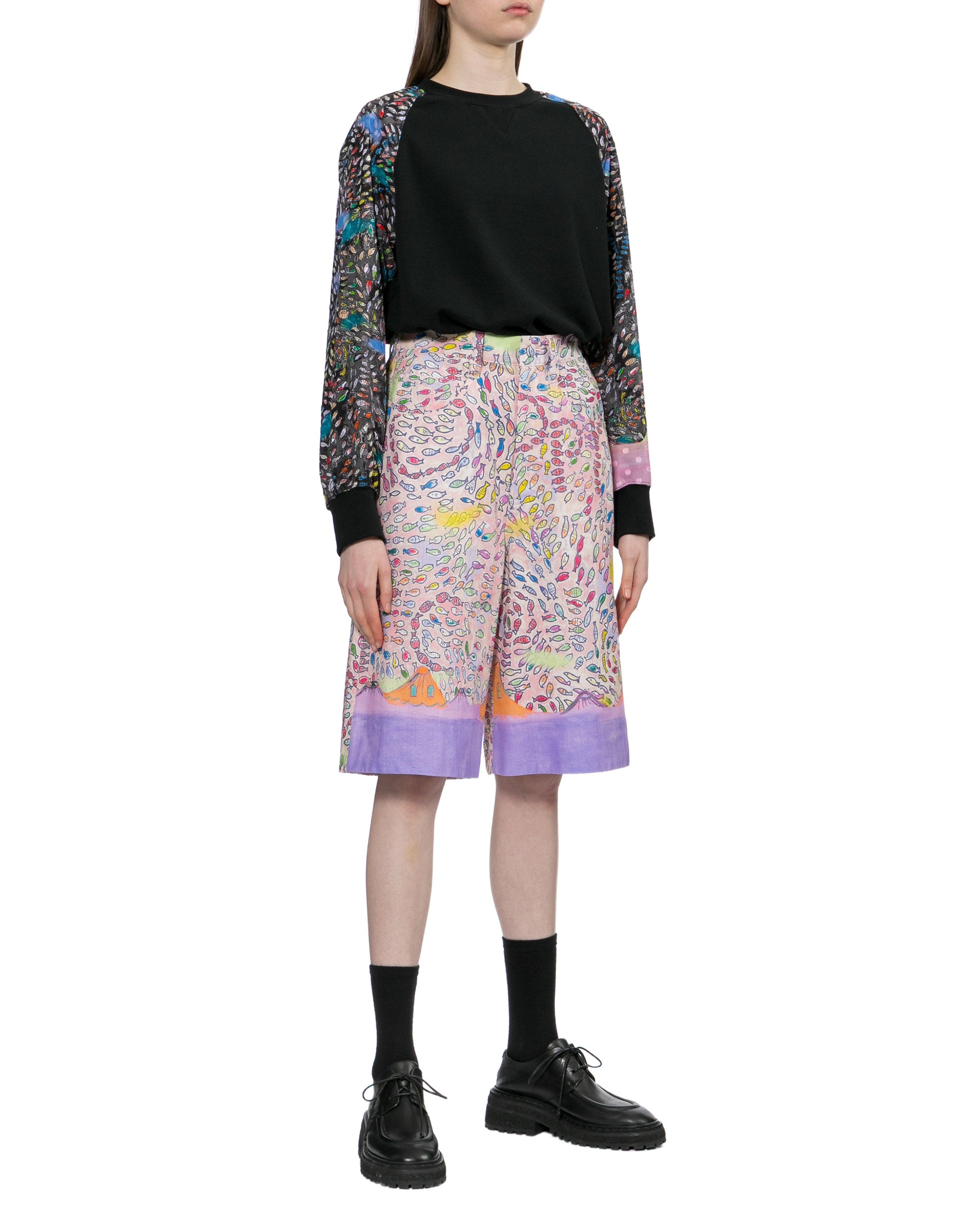 Printed sleeves sweatshirt