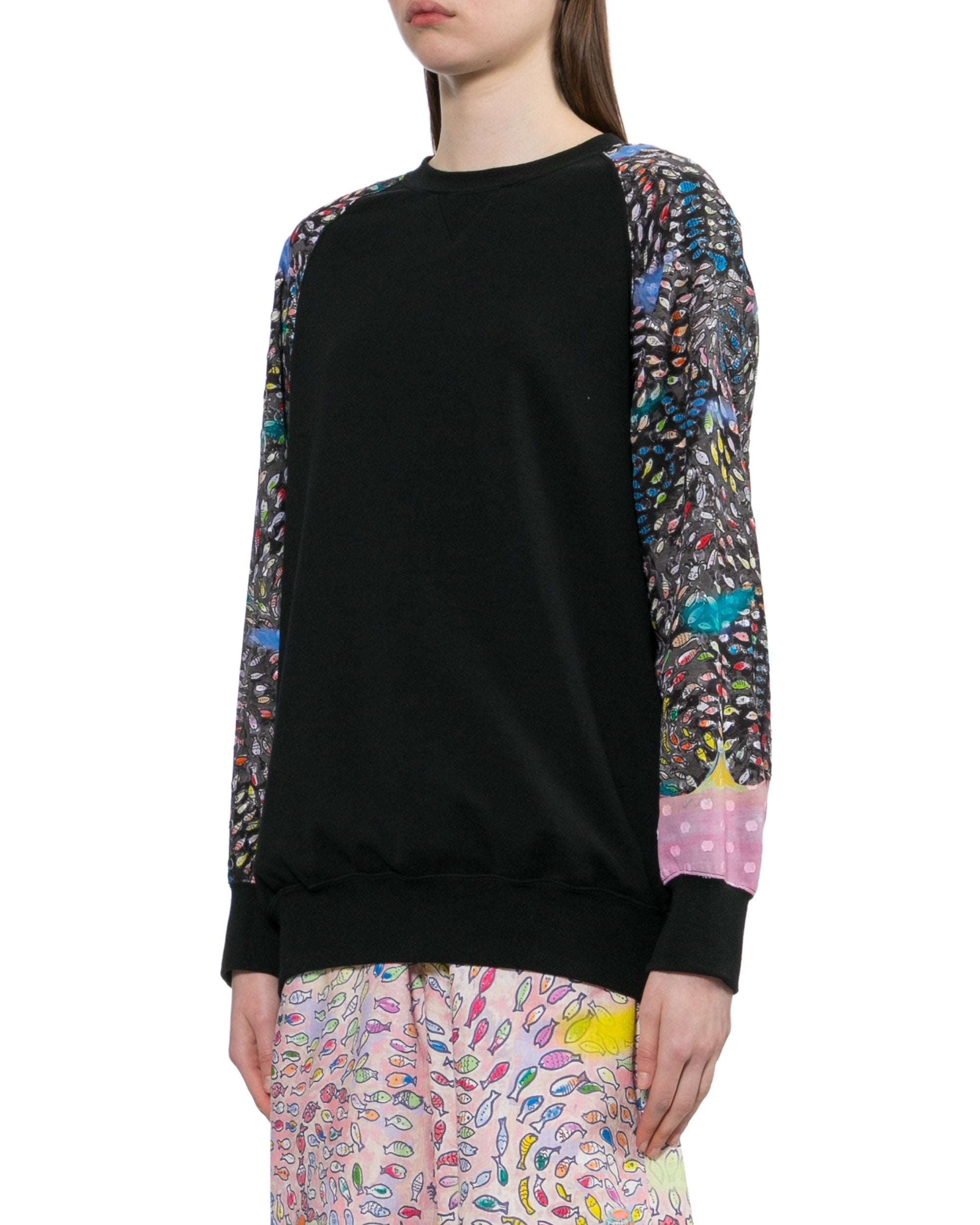 Printed sleeves sweatshirt