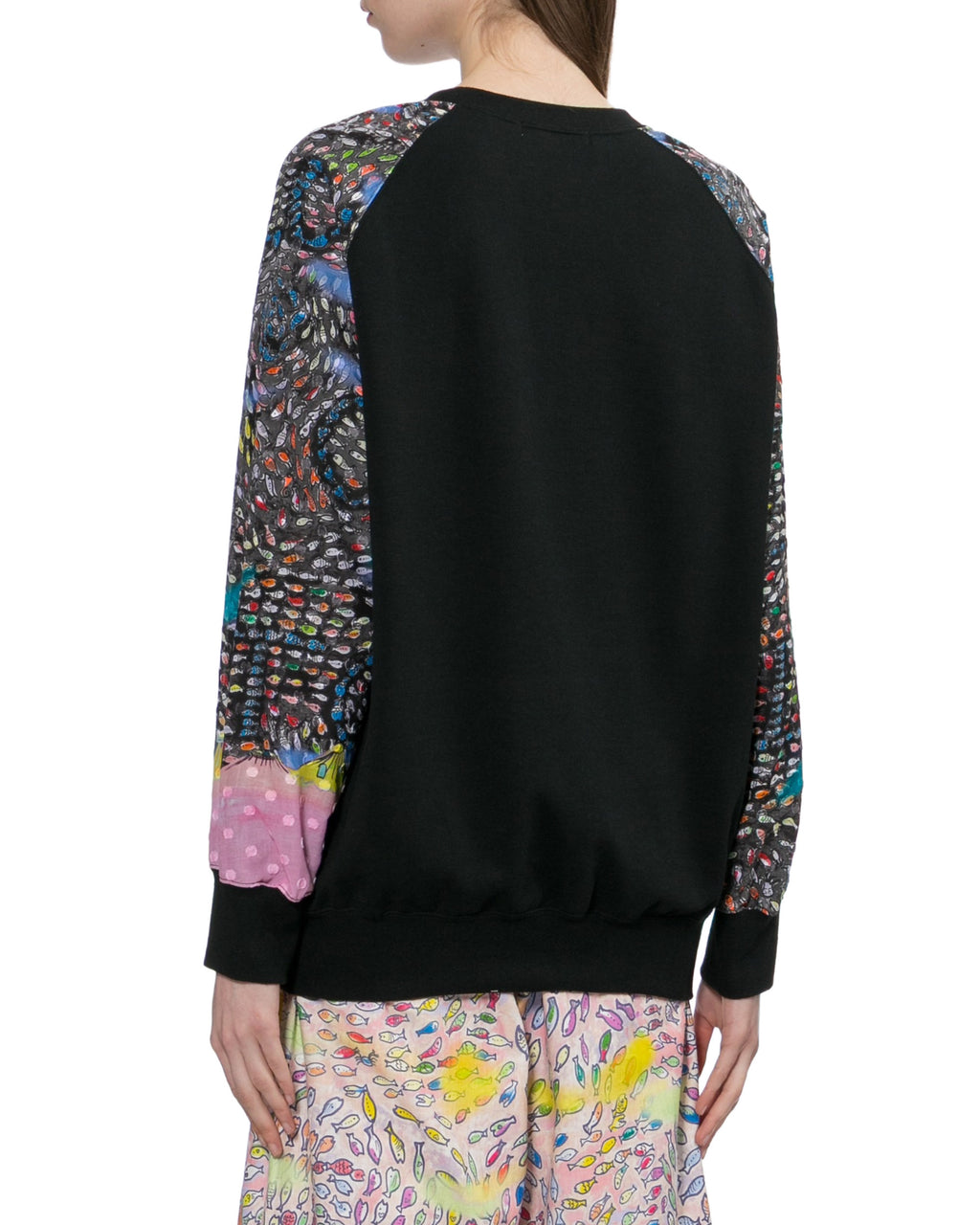 Printed sleeves sweatshirt