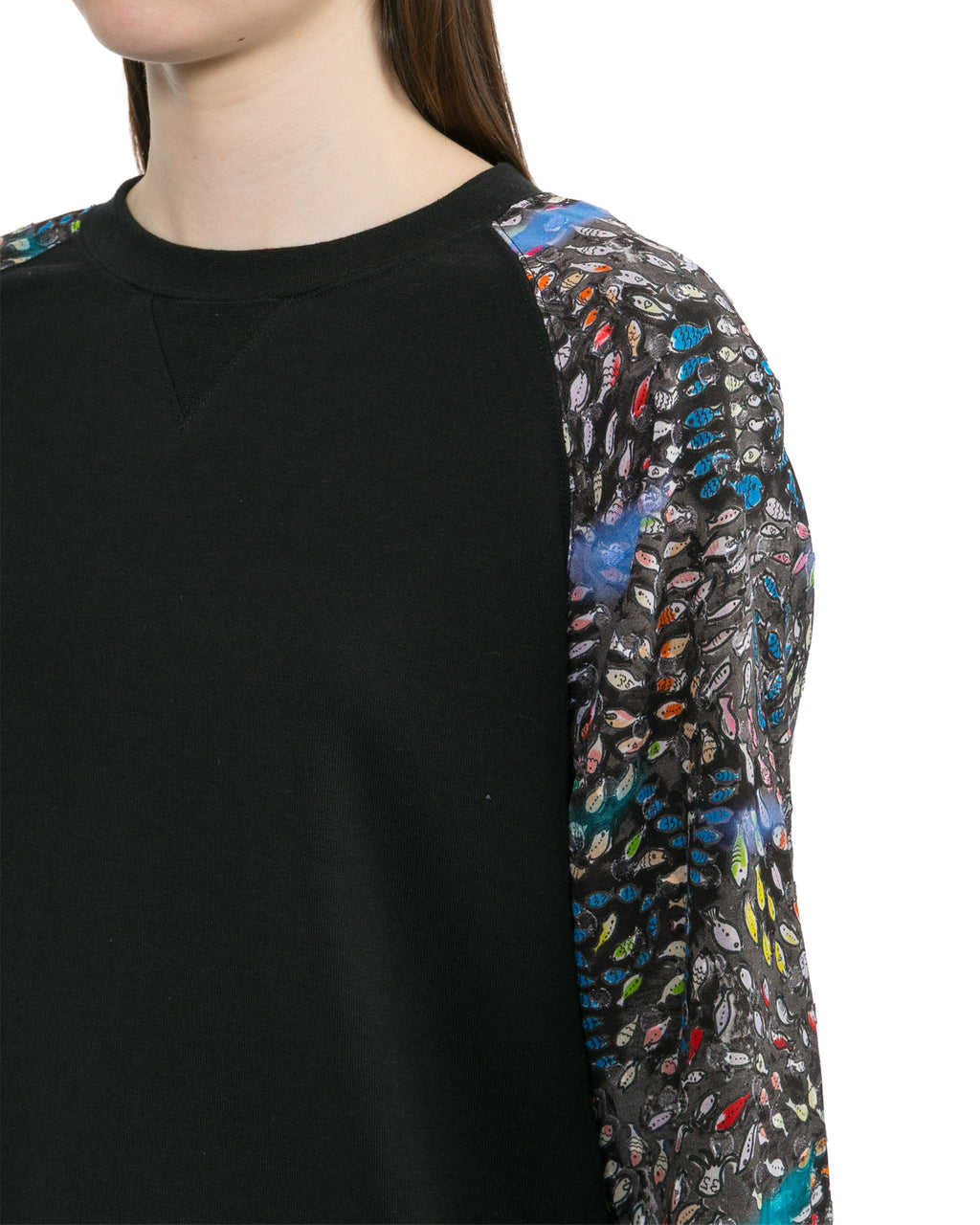 Printed sleeves sweatshirt
