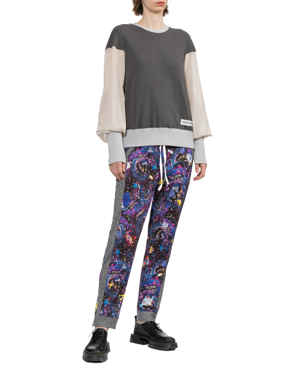 Panelled sweater