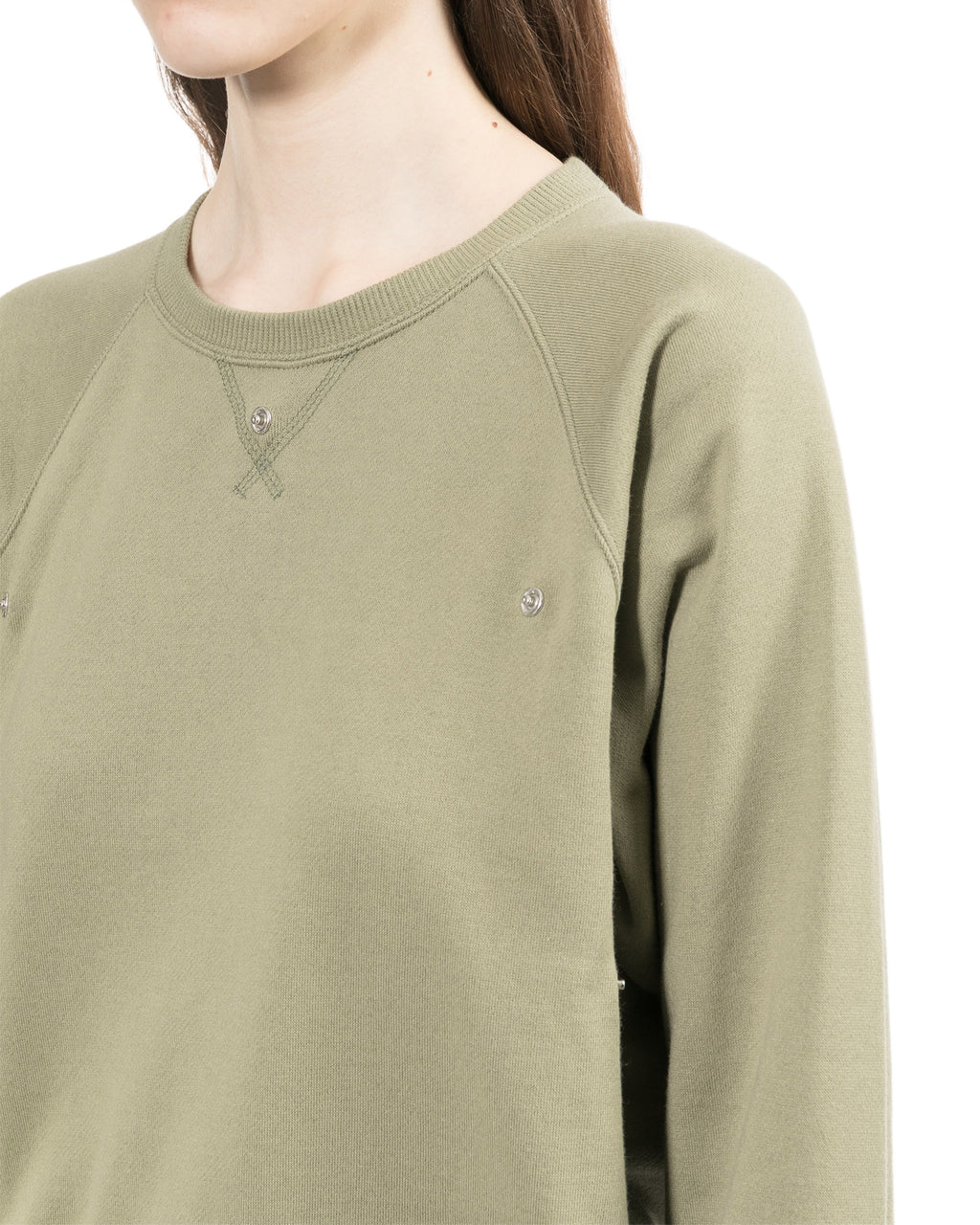 Buttoned graphic sweatshirt