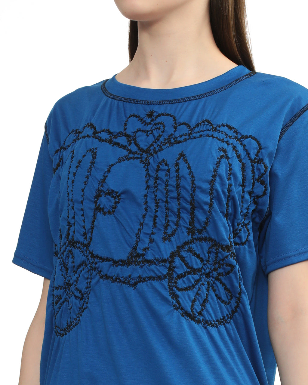 Embroidered short sleeve tee