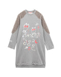 Graphic knit dress