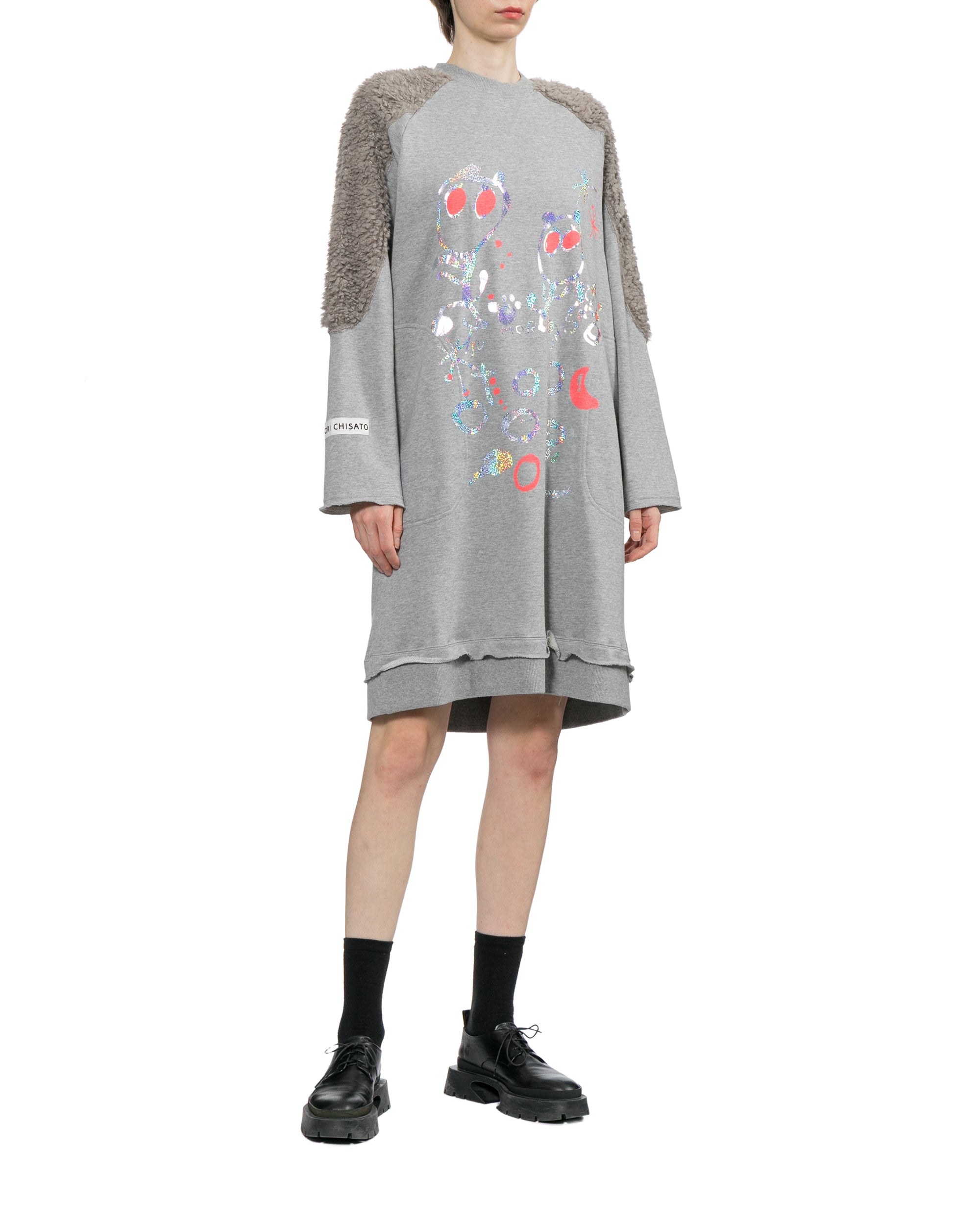 Graphic knit dress