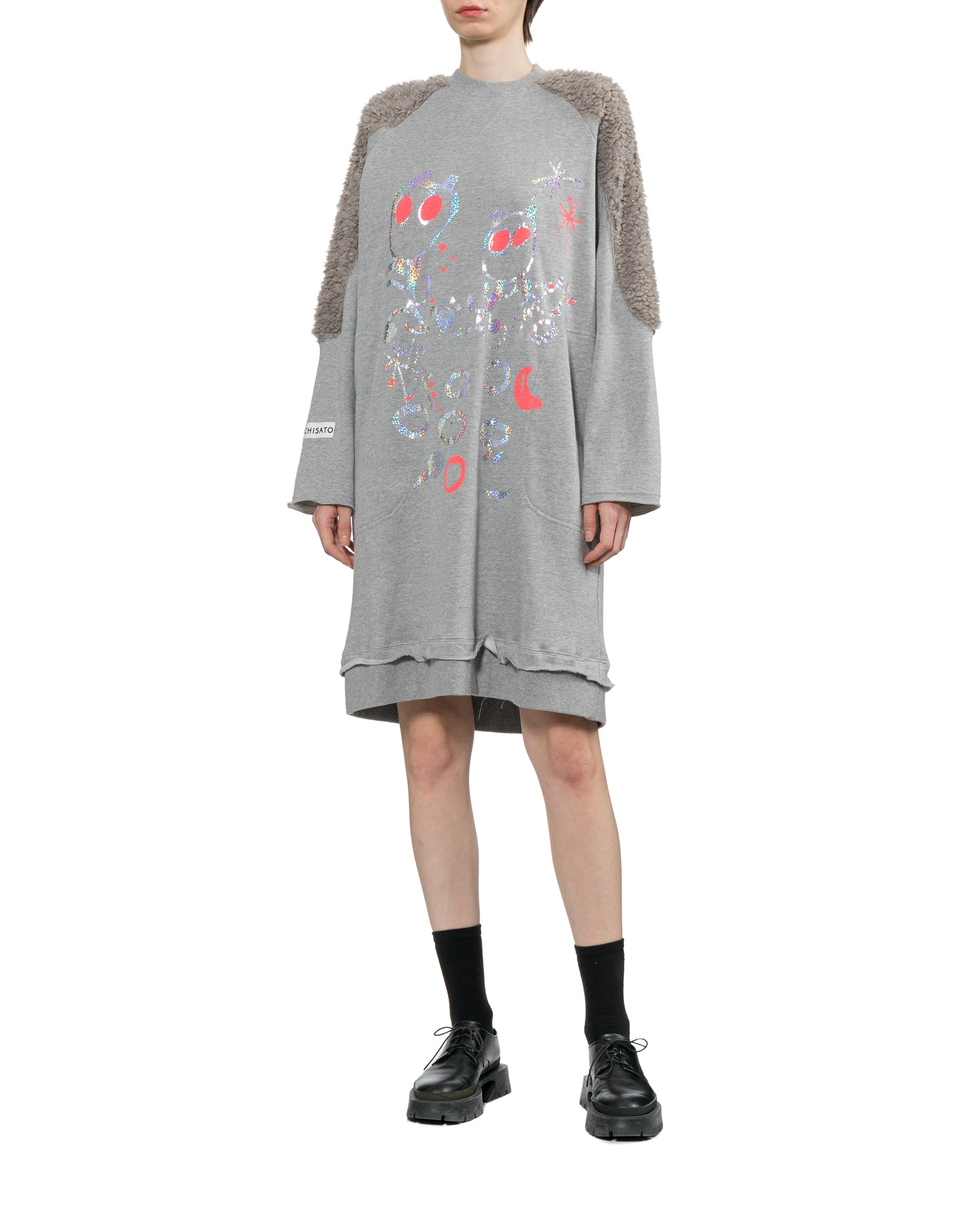Graphic knit dress