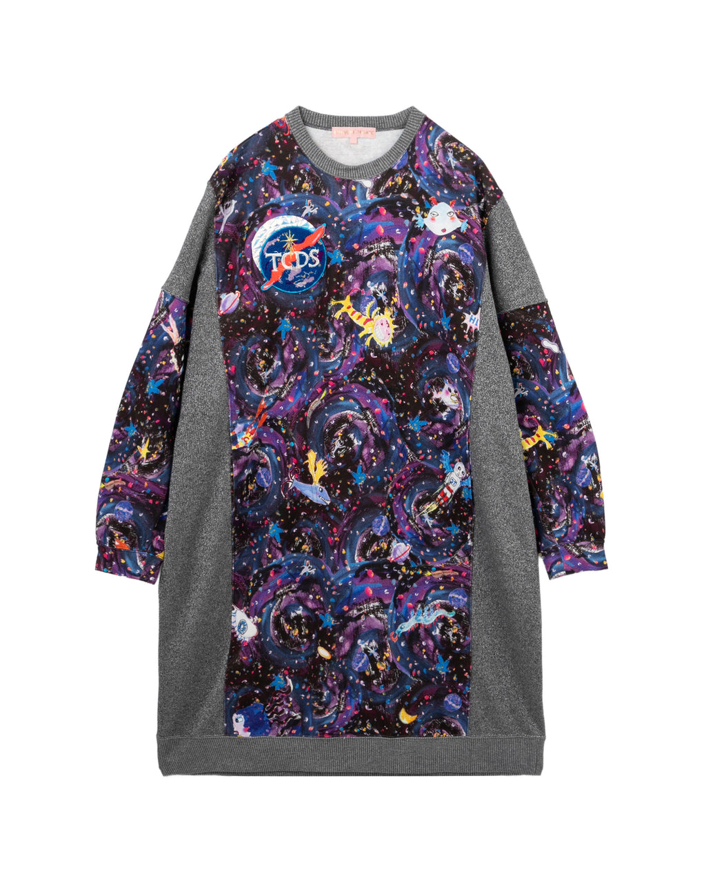 Graphic sweater dress