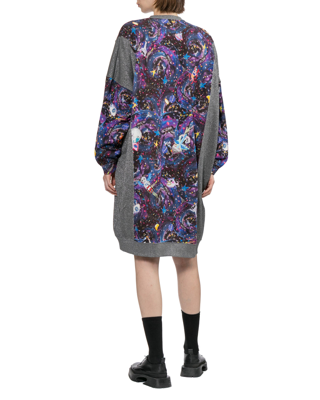 Graphic sweater dress
