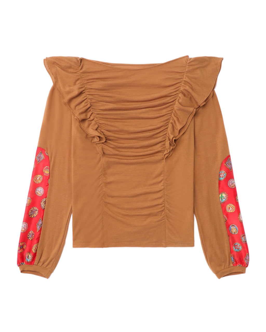 Ruched long sleeve top