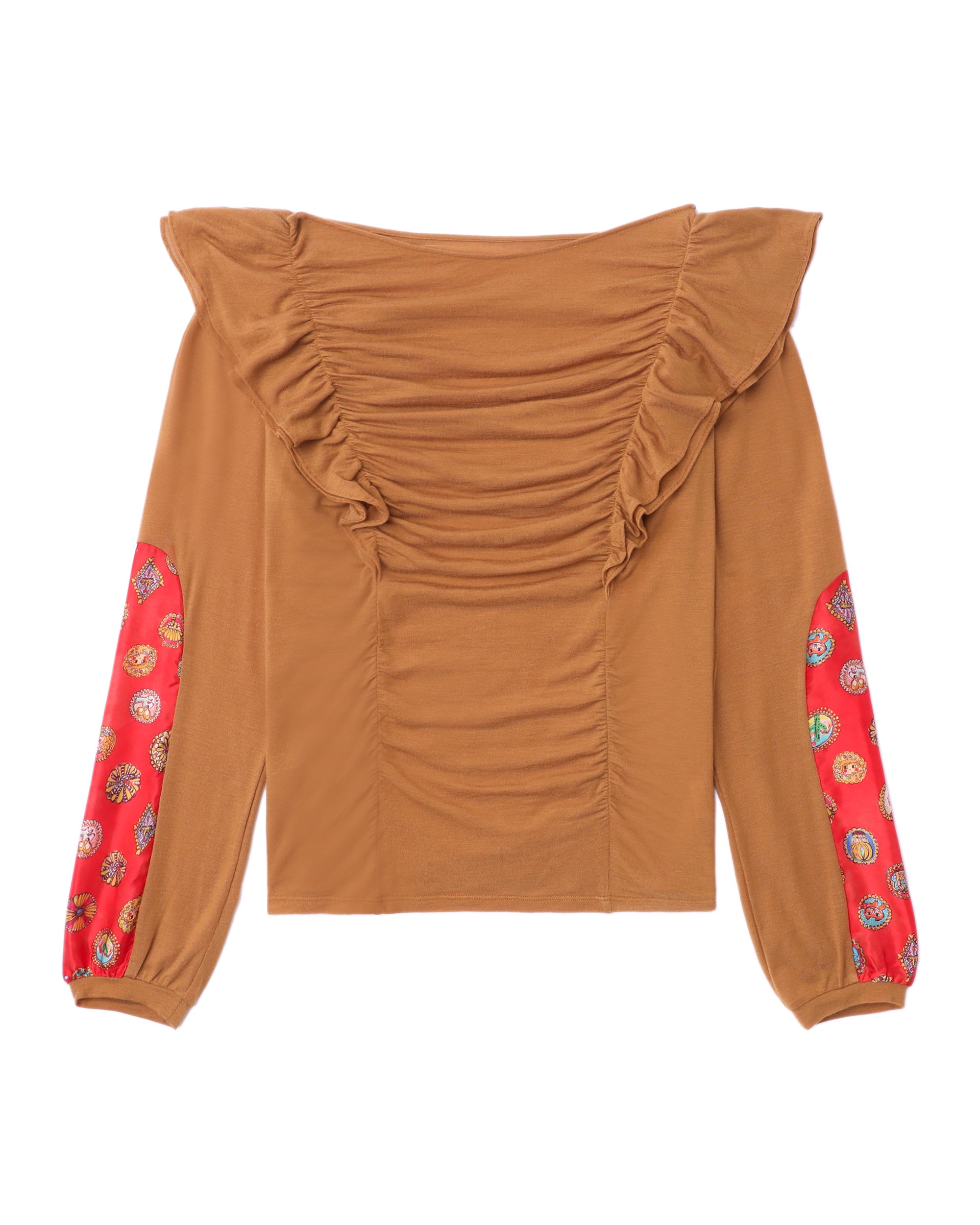 Ruched long sleeve top