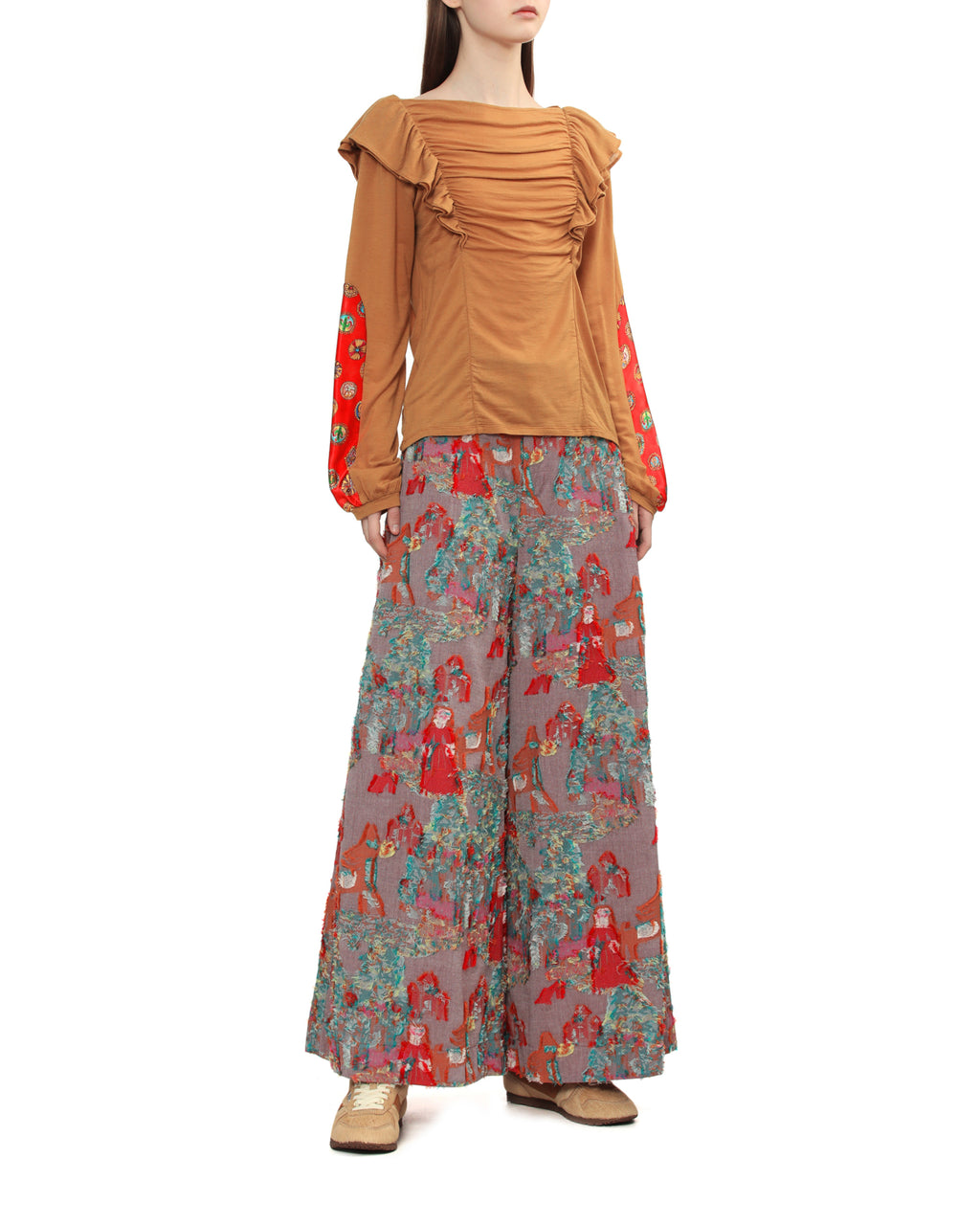 Ruched long sleeve top