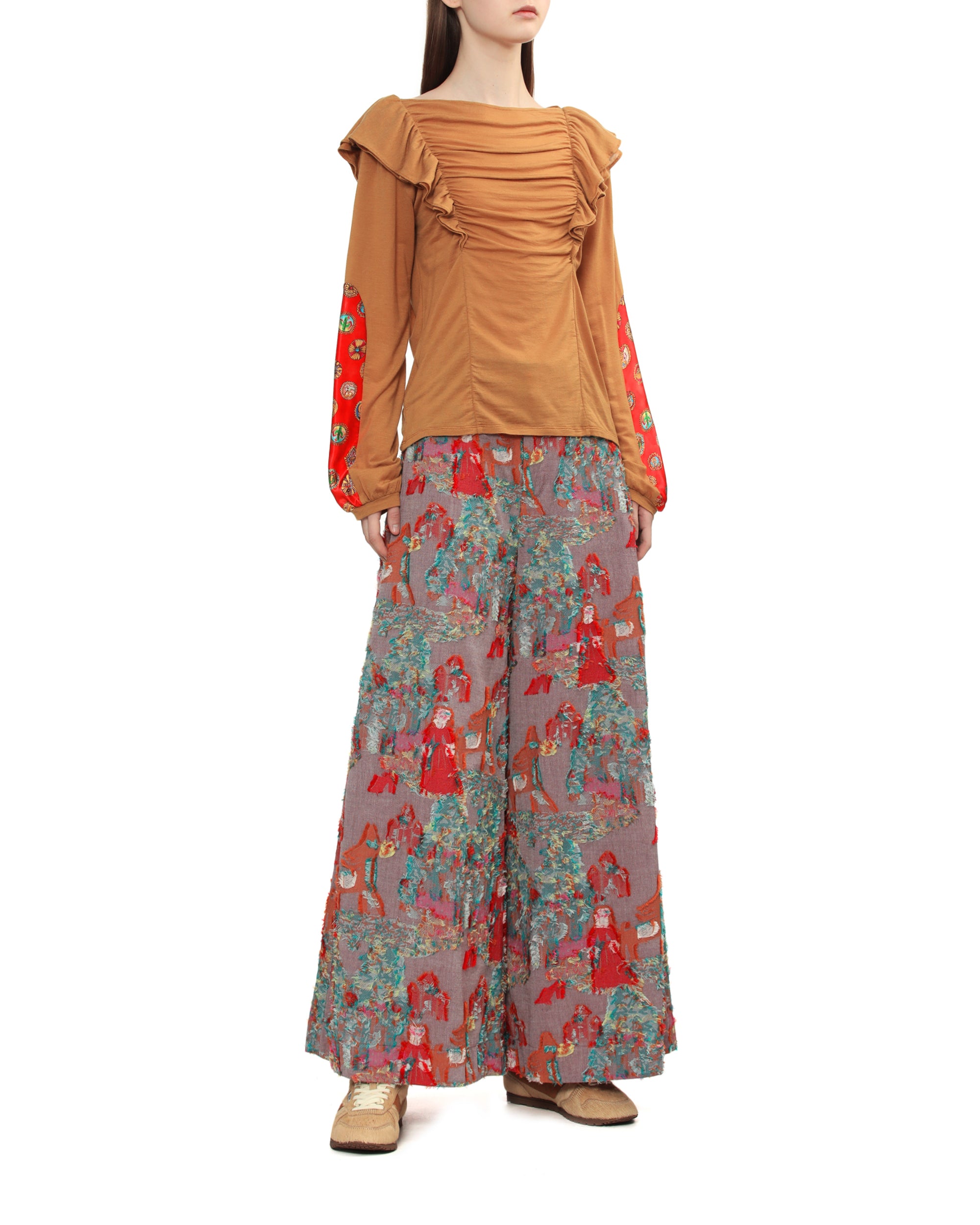 Ruched long sleeve top