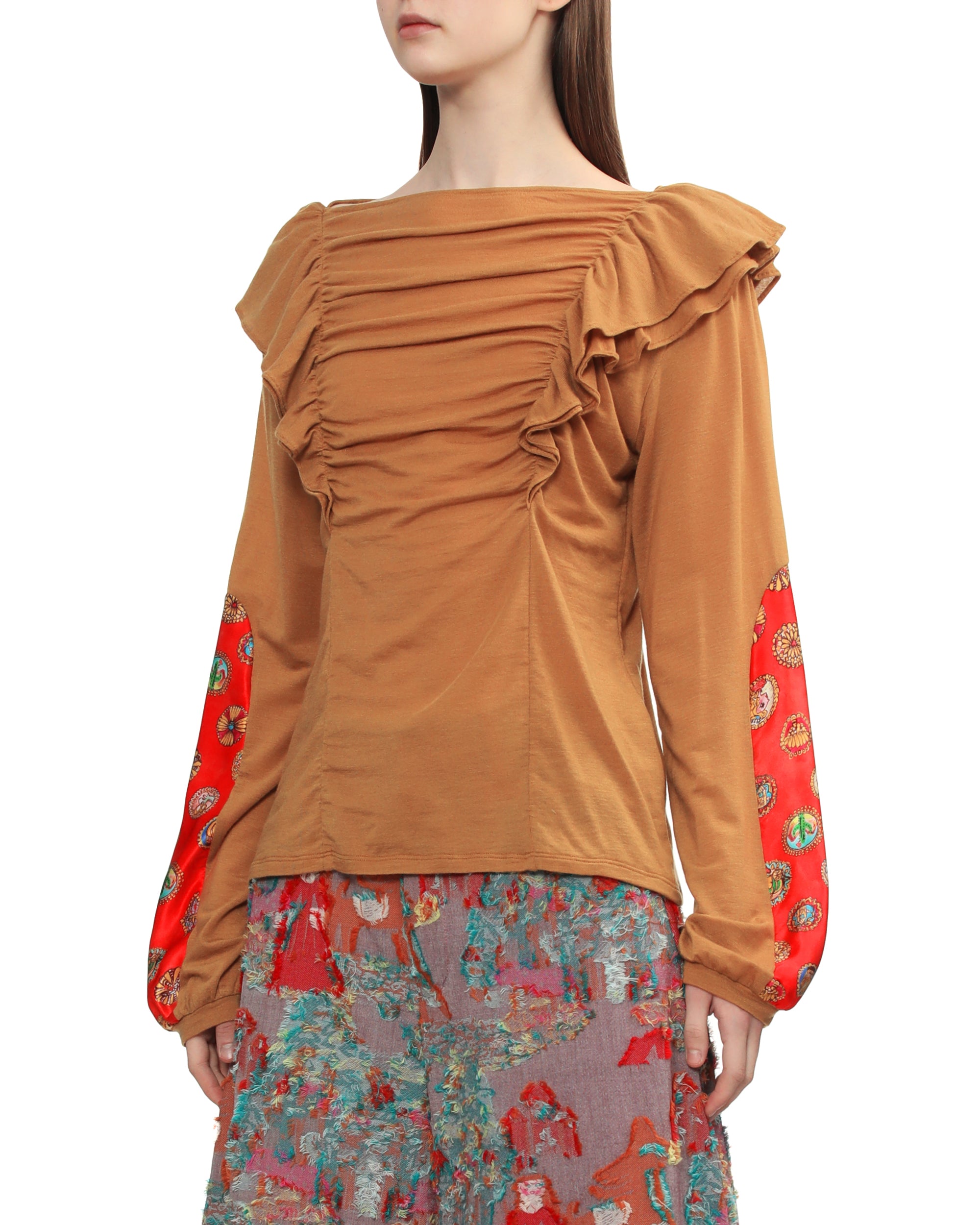 Ruched long sleeve top