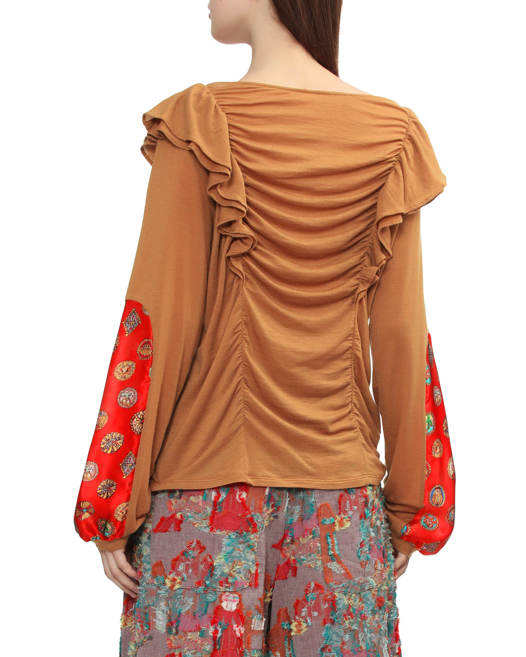 Ruched long sleeve top