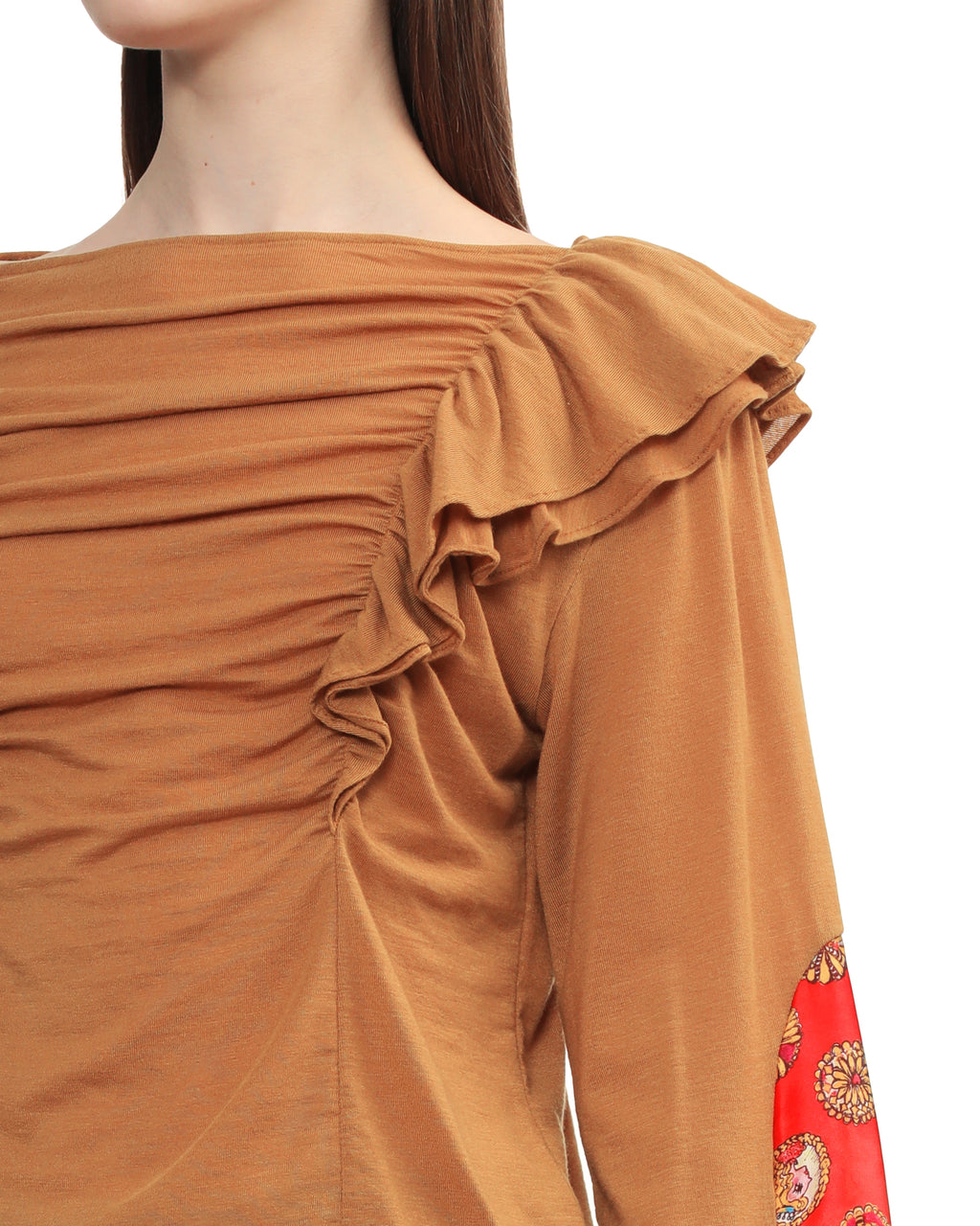Ruched long sleeve top