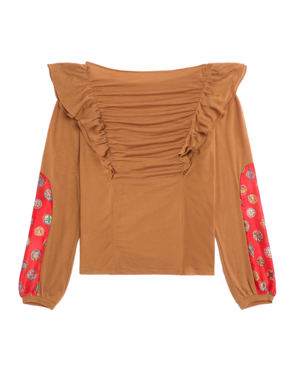 Ruched long sleeve top