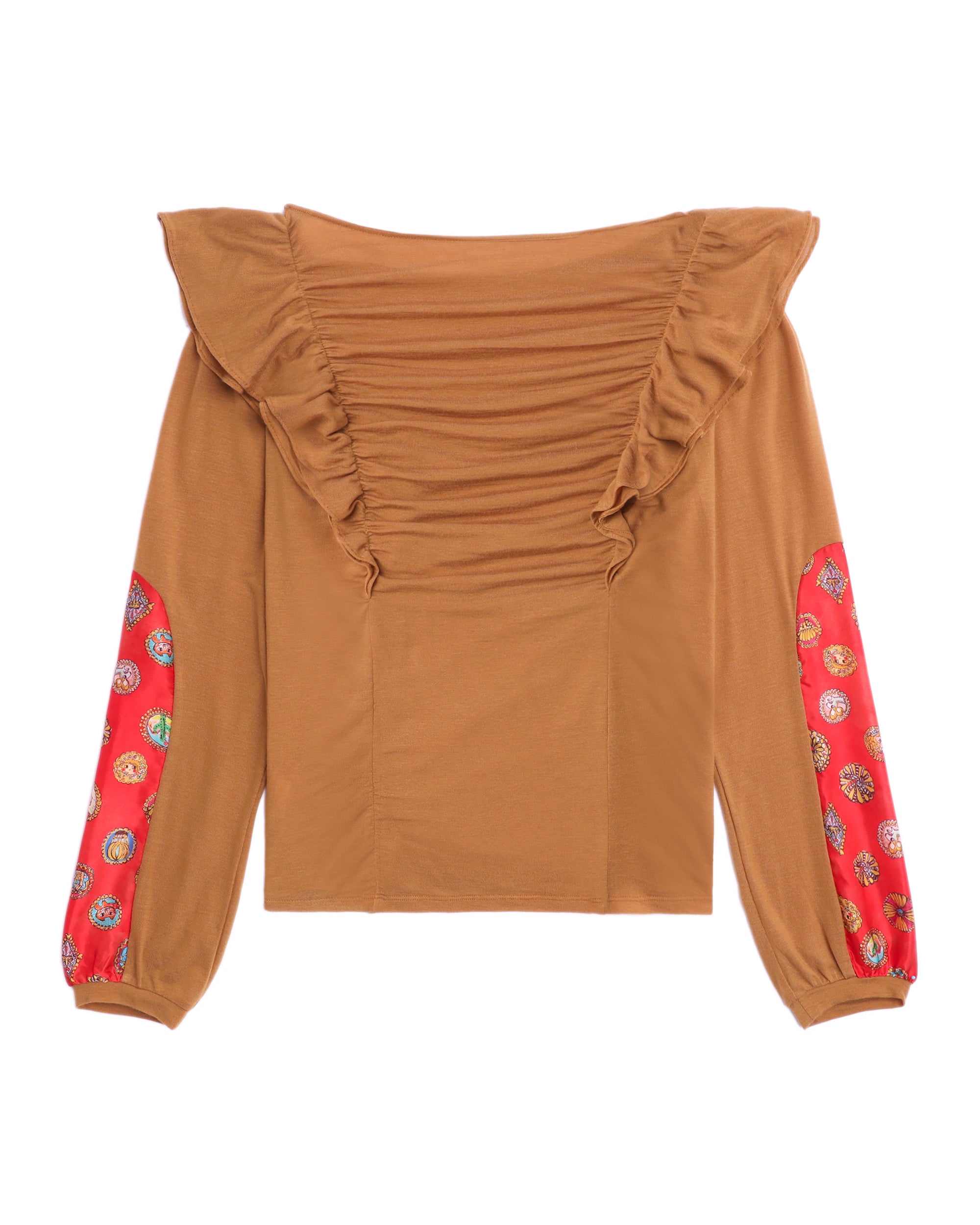 Ruched long sleeve top
