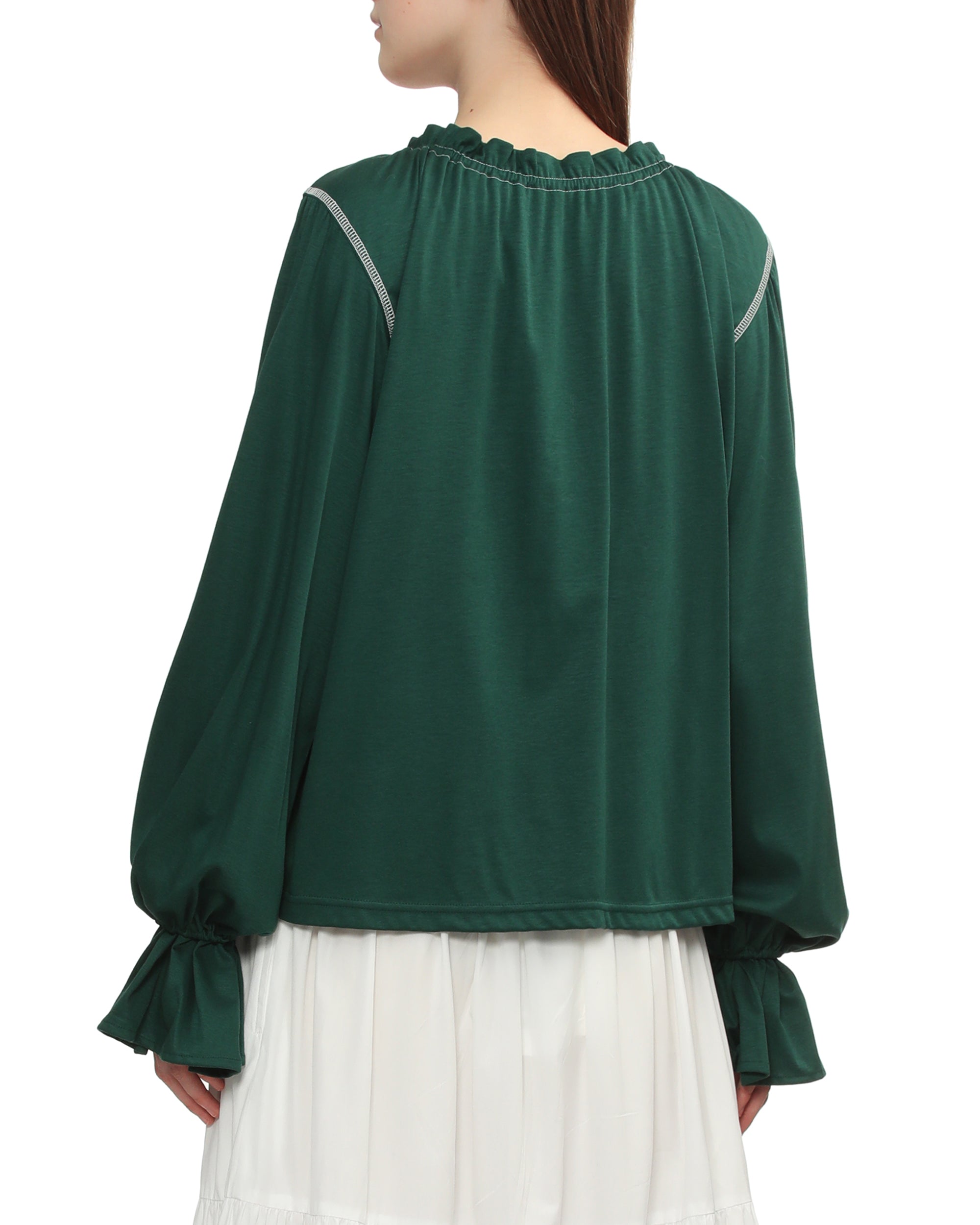 Embroidered long sleeve top