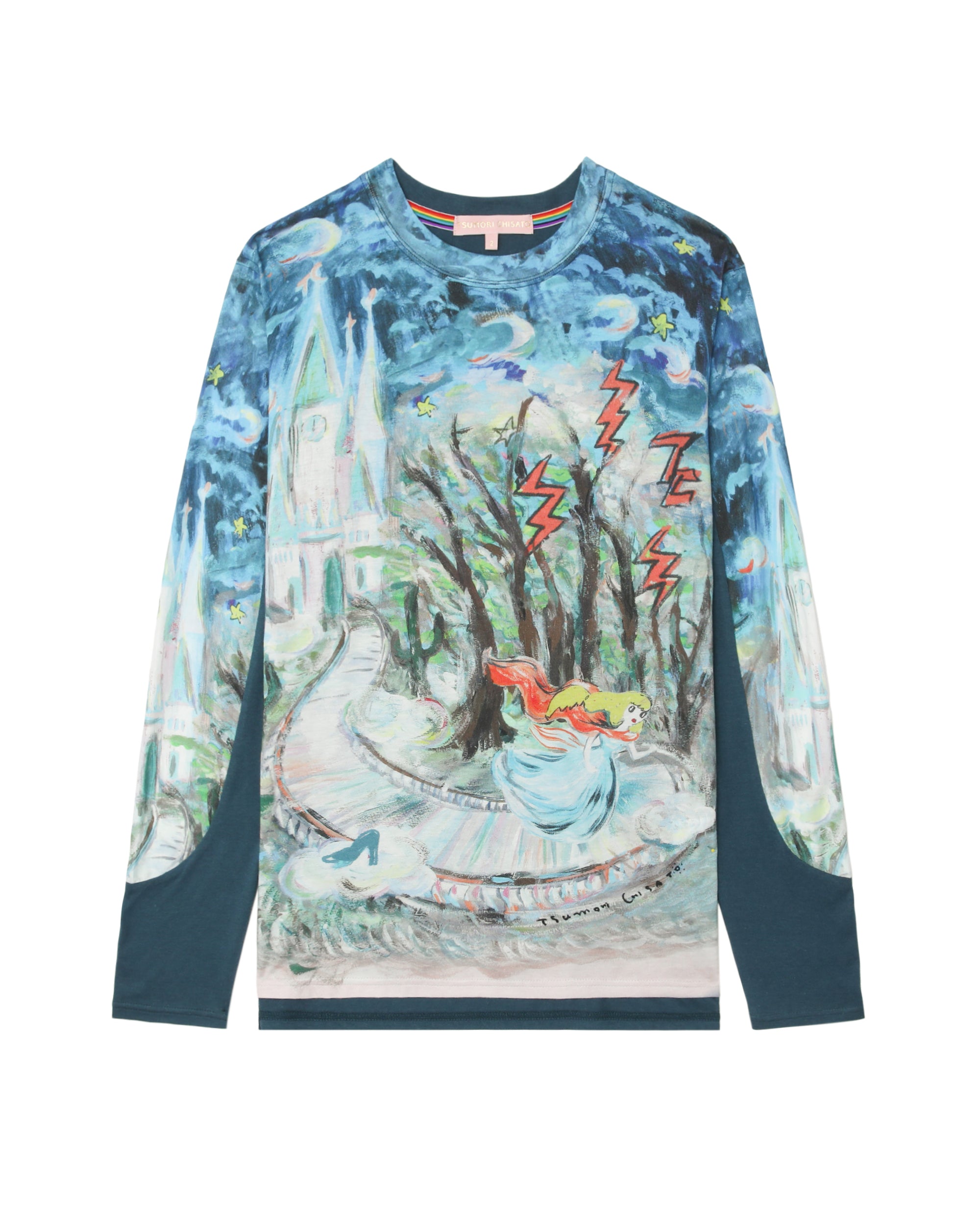Graphic long sleeve top