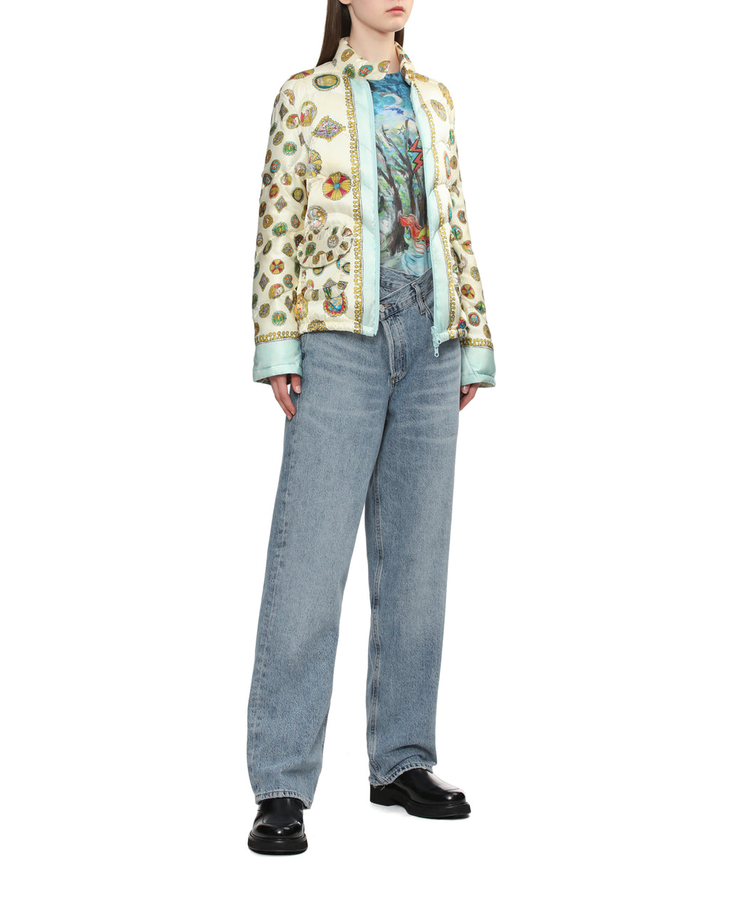 Graphic long sleeve top
